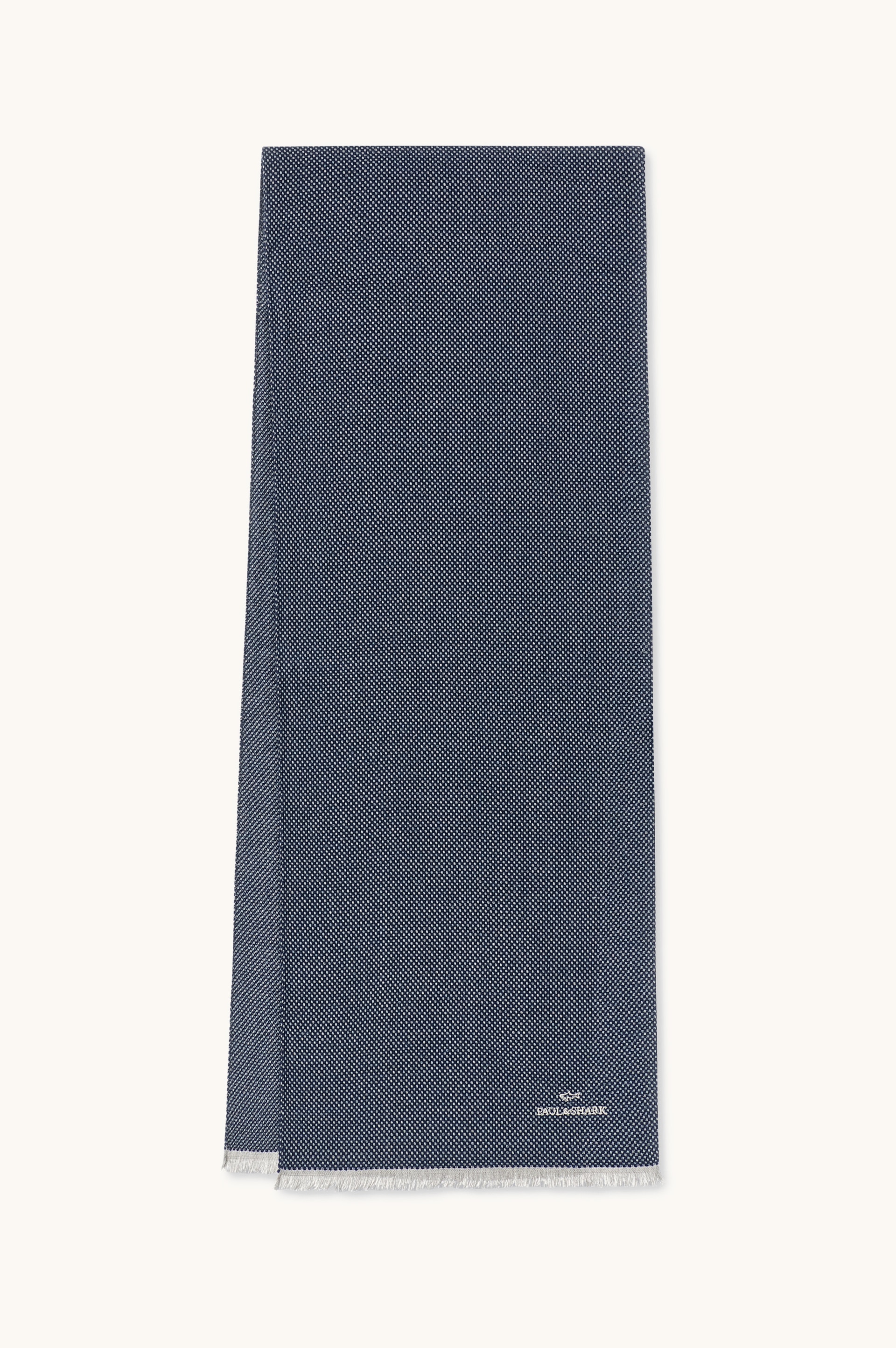 Imagen 1 de Bufanda fantásia topos de hombre en lana con logo bordeado Azul