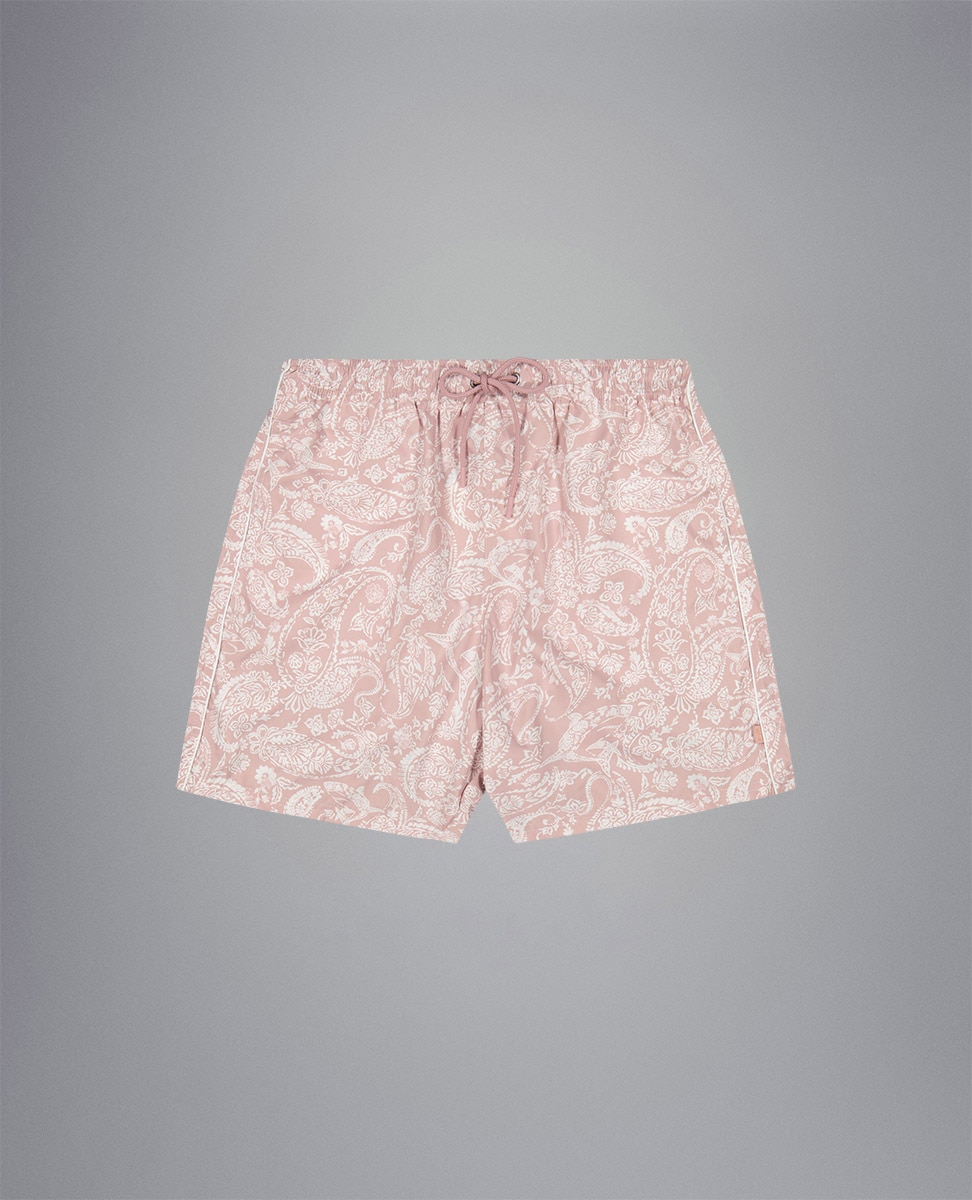 Imagem 0 de Calções de Banho Curtos com Estampado de Fantasia Floral