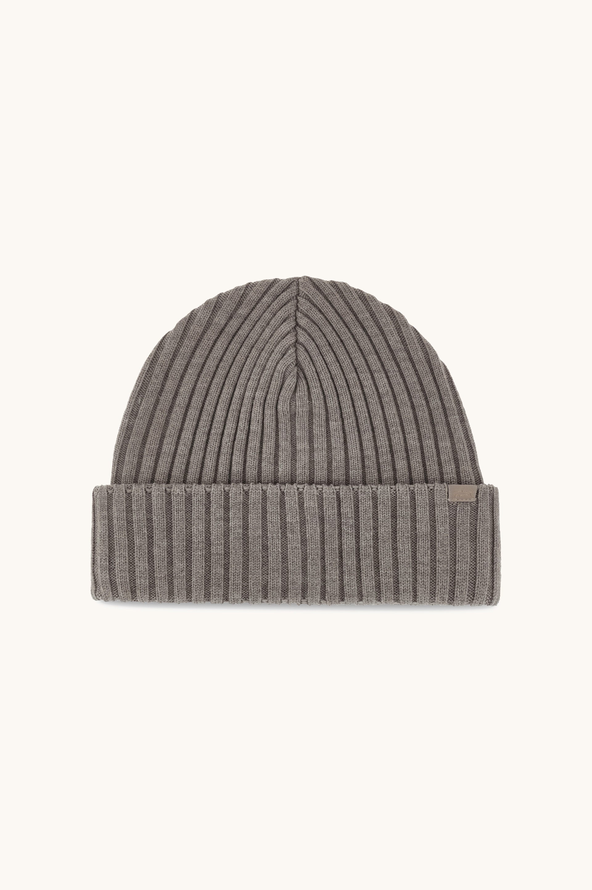Imagem 0 de Gorro de Malha Canelada de Lã Técnica com Mini Etiqueta com Logótipo
