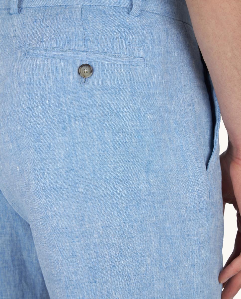 Bermudas Chino em Linho Azul-claro-5