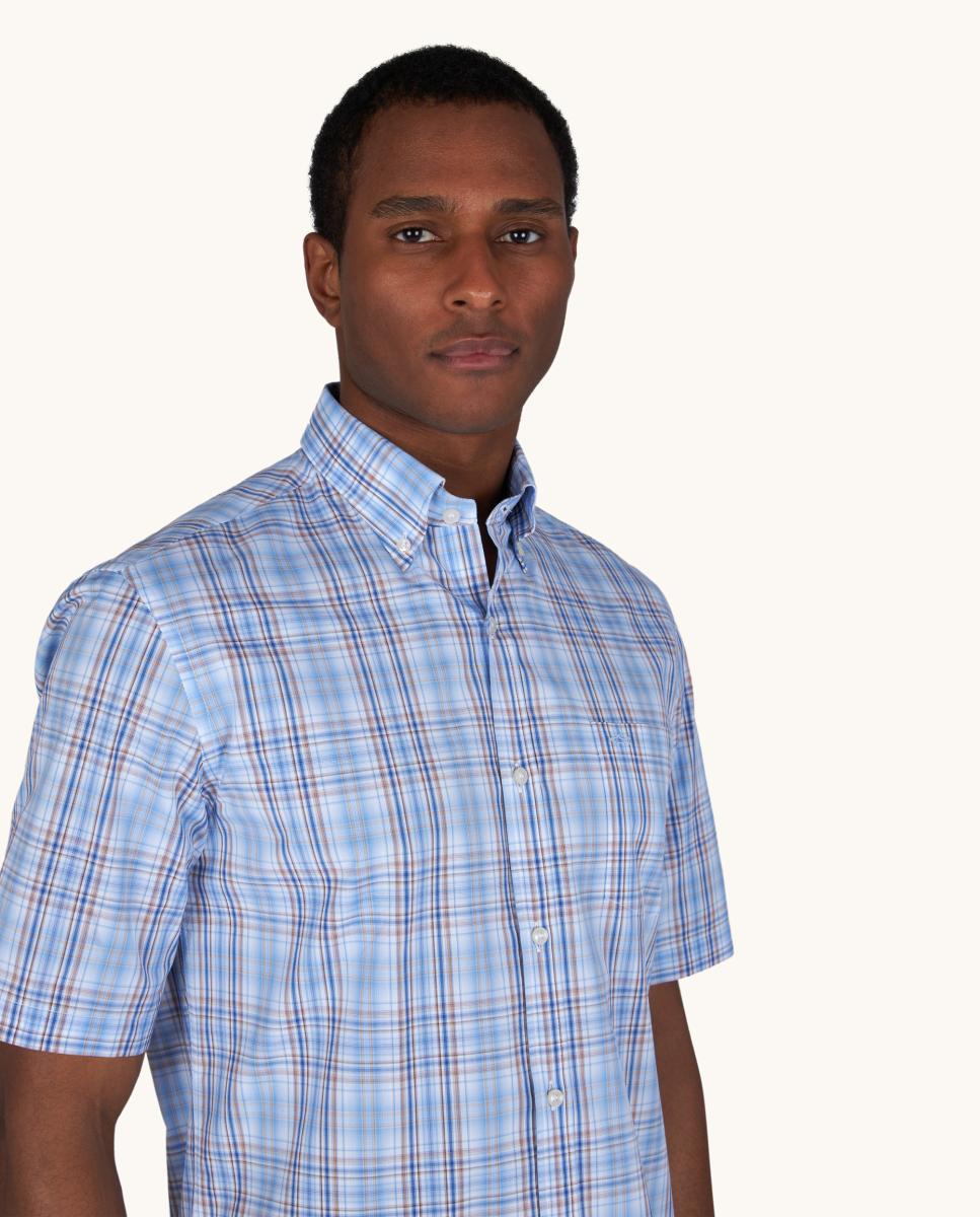 Camisa de Popelina com Manga Curta Multicolor-3