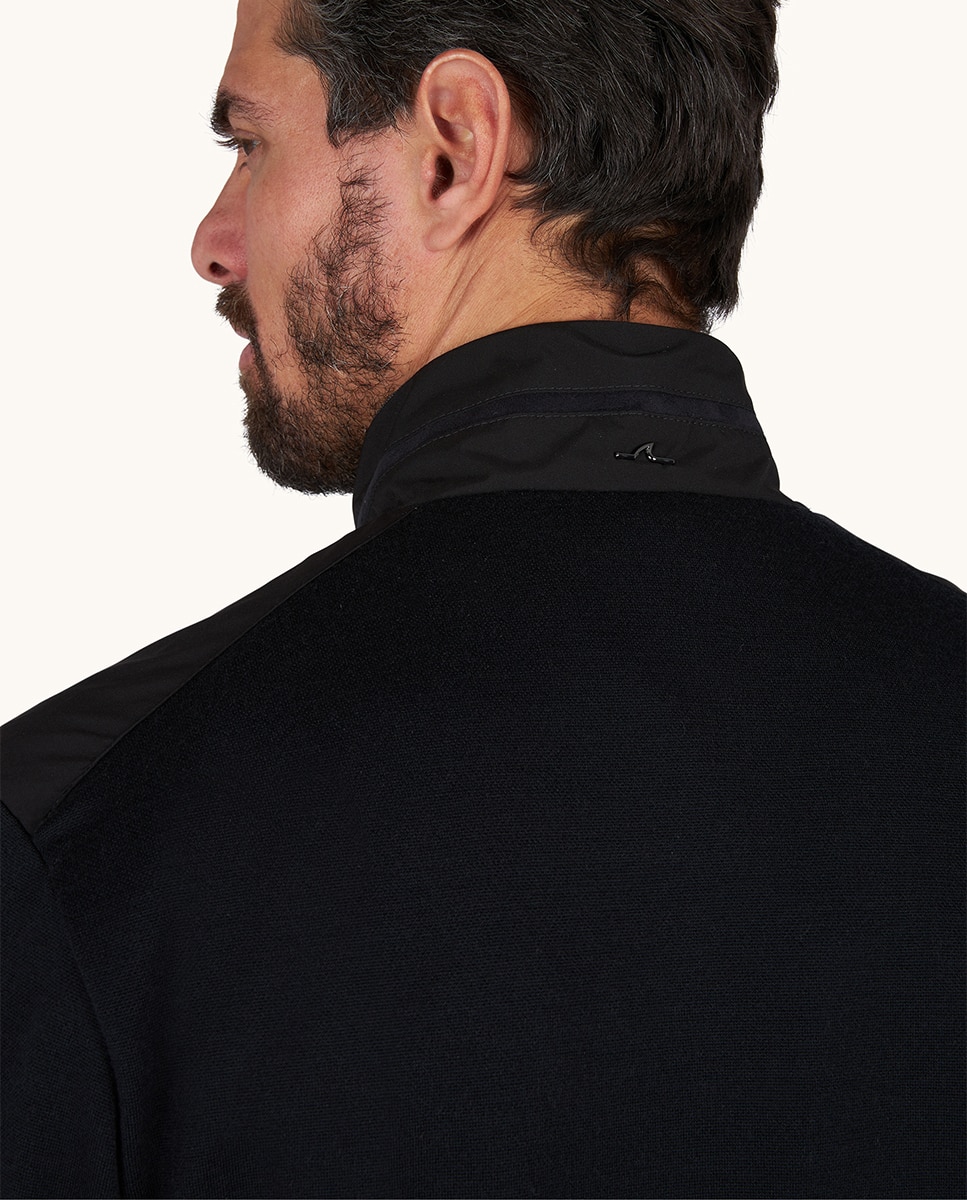 Blusão Híbrido de Malha e Nylon Typhoon Platinum Pretos-4