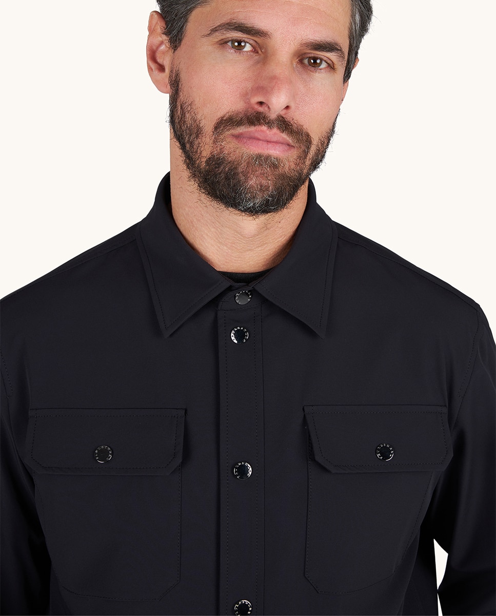 Sobrecamisa Dynamic com Bolsos à Frente Preto-3