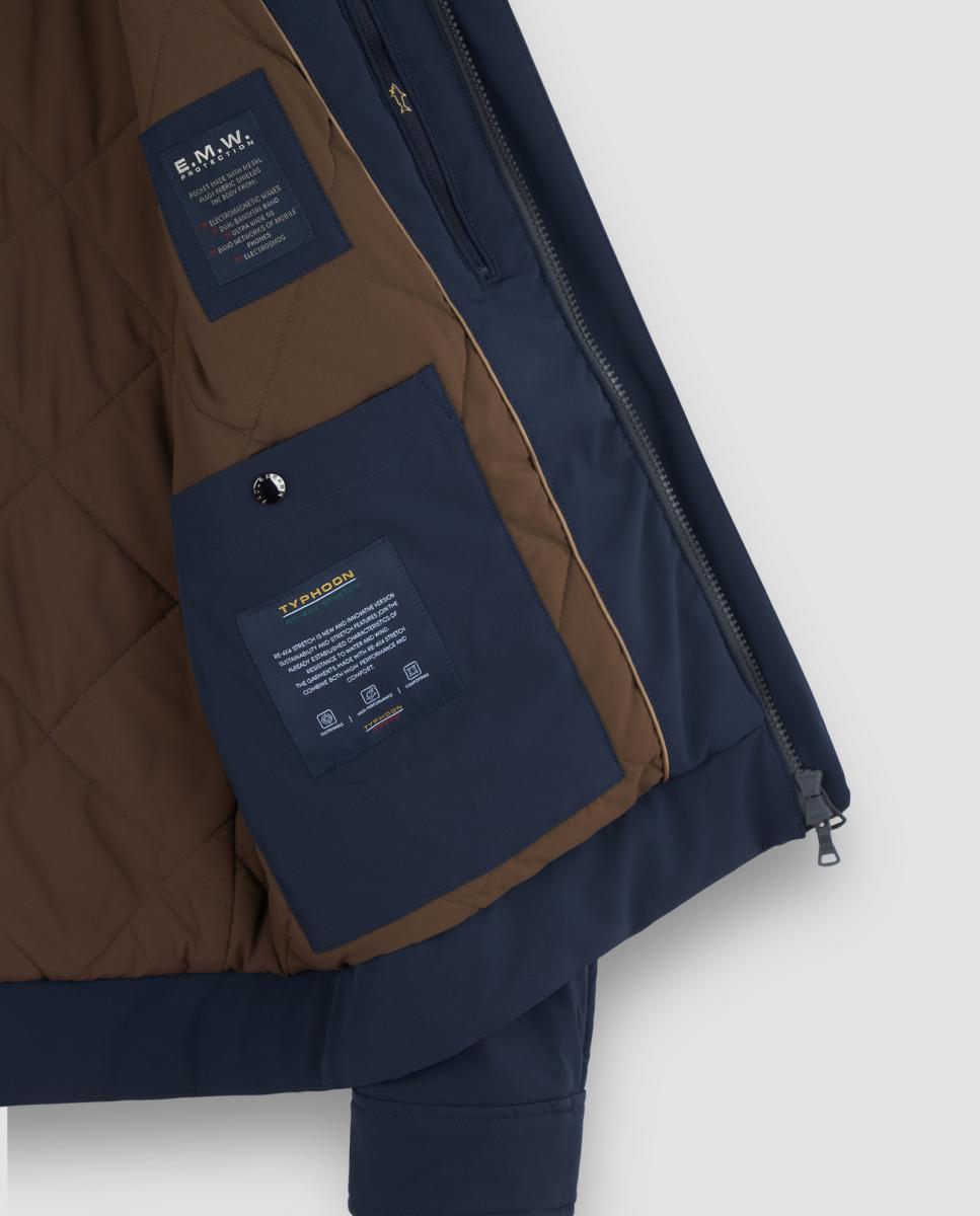 Imagen 7 de Cazadora de hombre windbreaker con cuello chimenea y capucha - Paul & Shark - Azul marino Azul marino