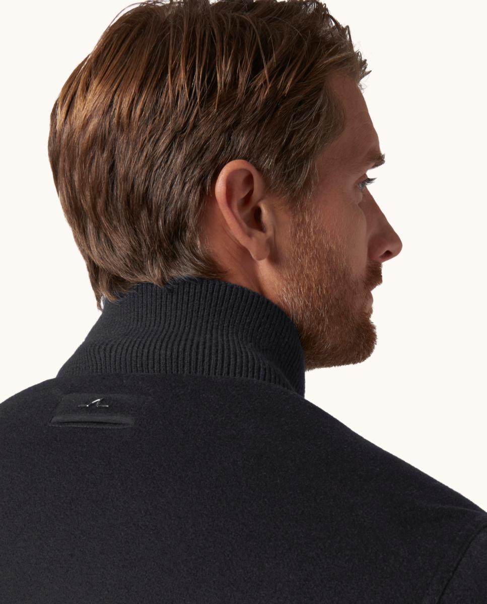 Imagen 4 de Cazadora bomber de hombre Paolo en cashmere - Paul & Shark - Azul marino Azul marino