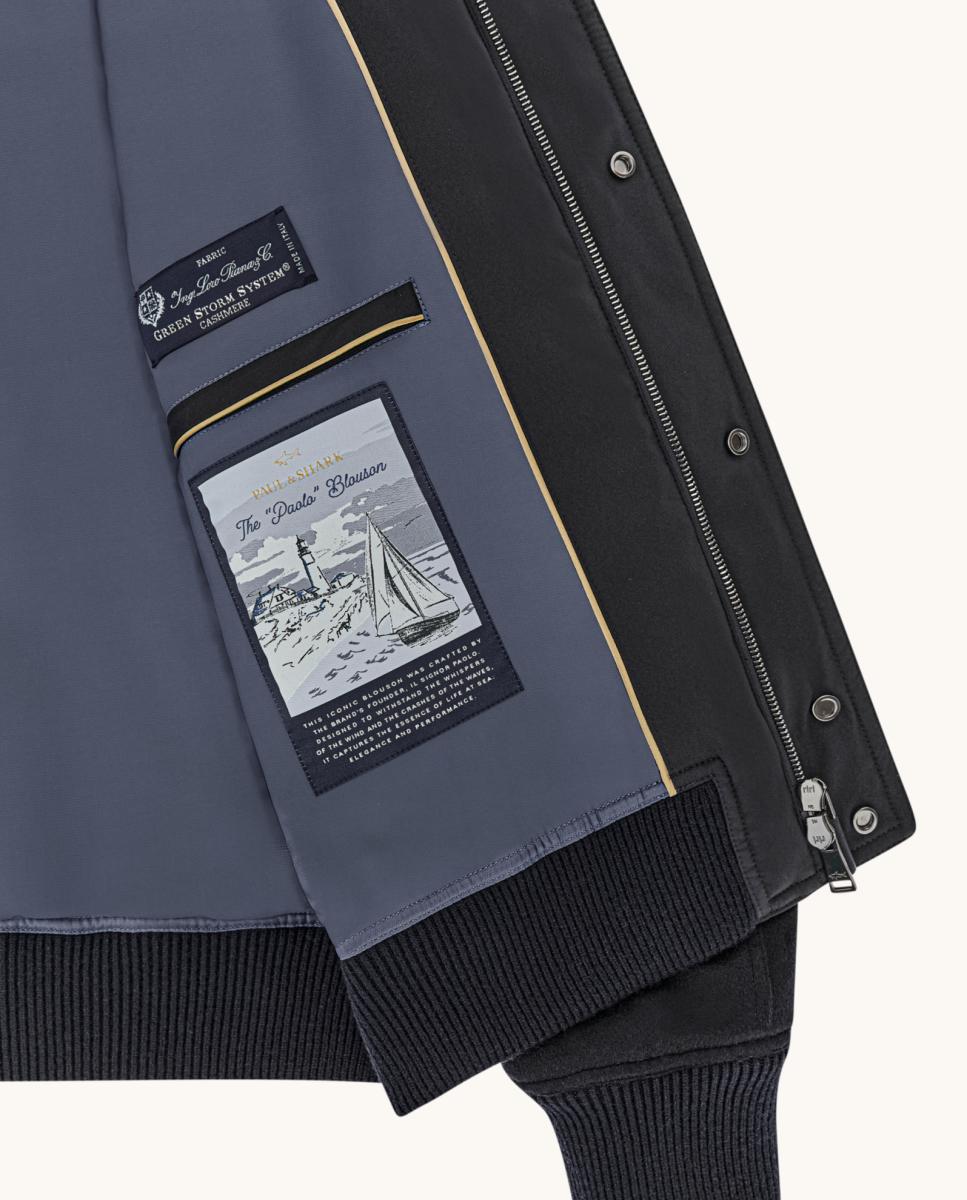 Imagen 5 de Cazadora bomber de hombre Paolo en cashmere - Paul & Shark - Azul marino Azul marino