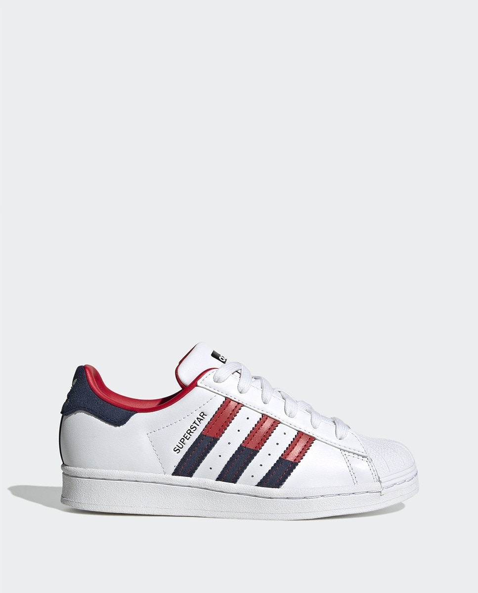 Sapatilhas casual de menino Superstar Adidas Originals Branco / Vermelho-1