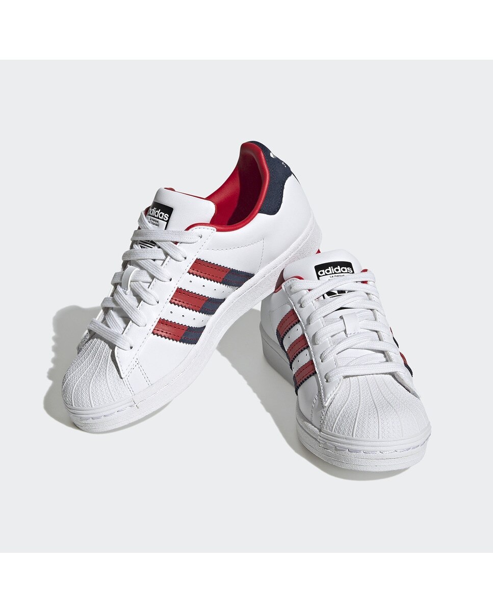Sapatilhas casual de menino Superstar Adidas Originals Branco / Vermelho-2