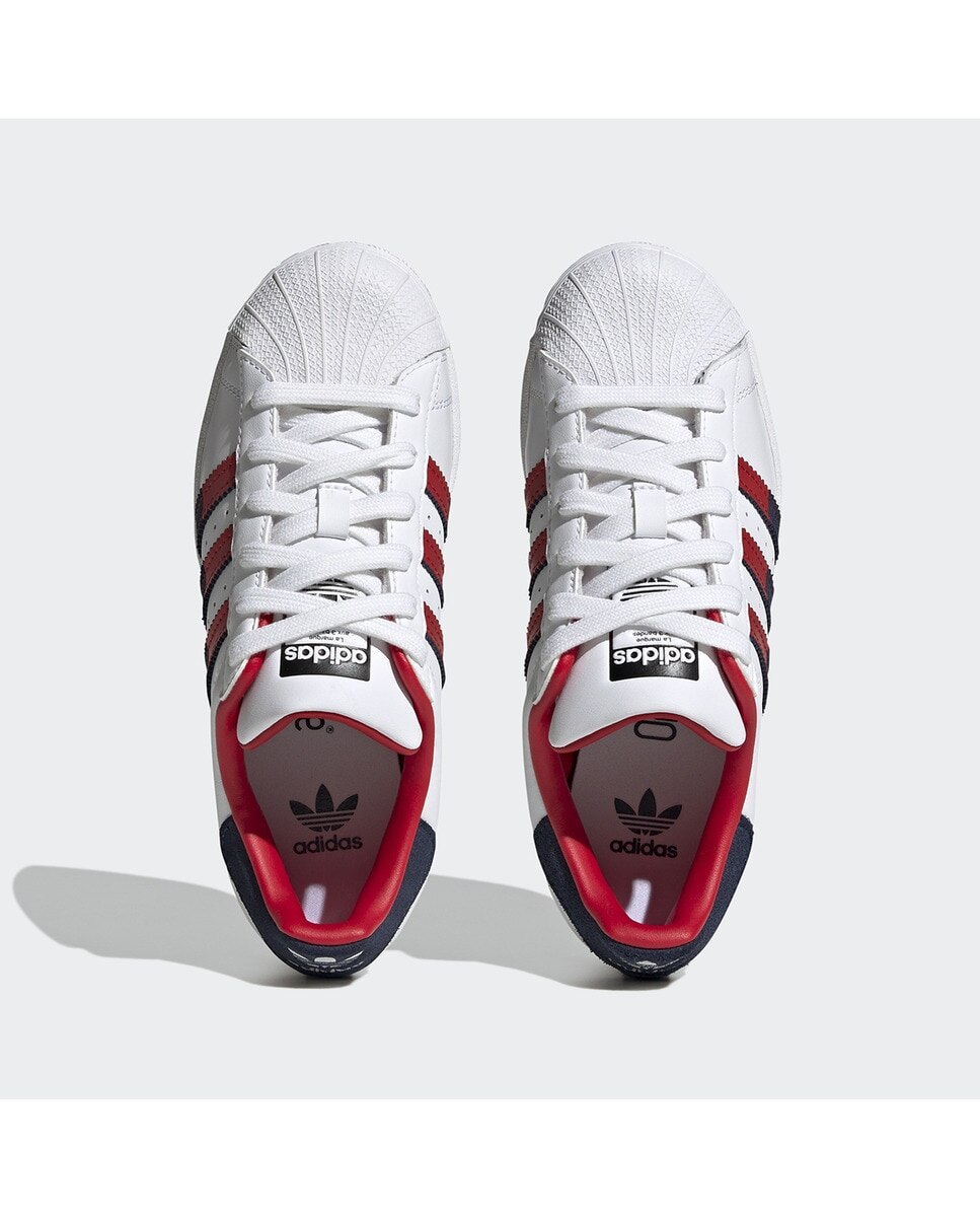 Sapatilhas casual de menino Superstar Adidas Originals Branco / Vermelho-3