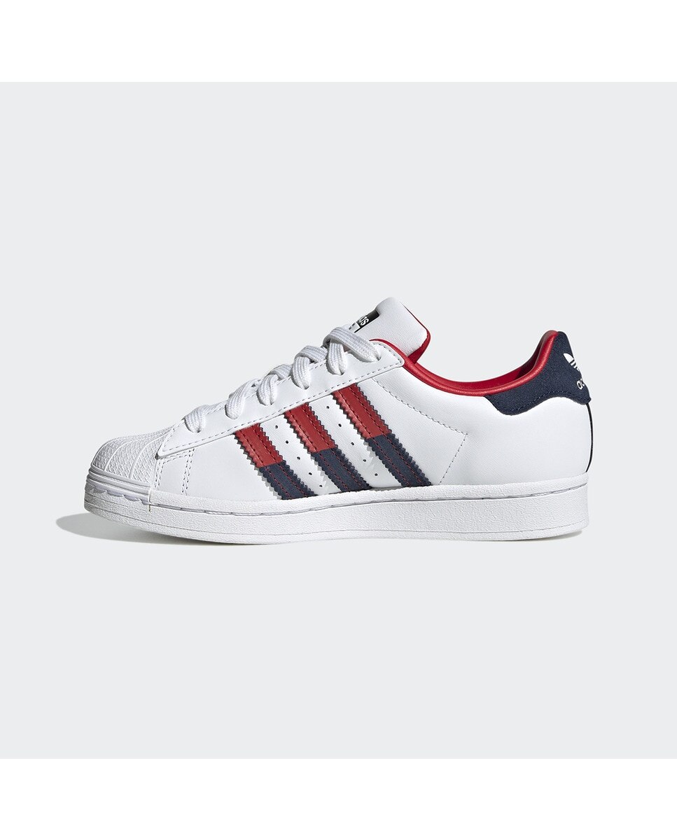 Sapatilhas casual de menino Superstar Adidas Originals Branco / Vermelho-4