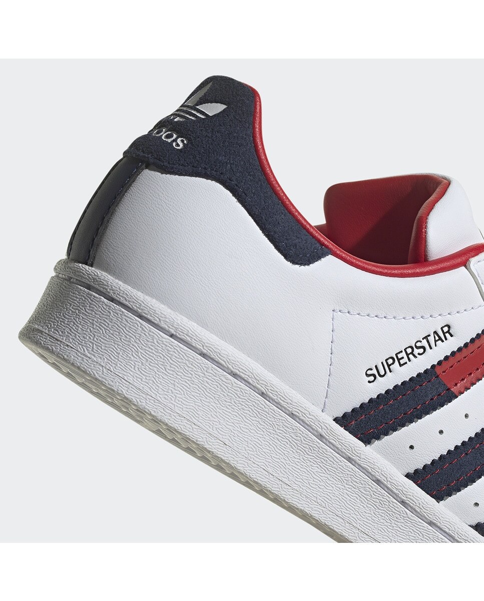 Sapatilhas casual de menino Superstar Adidas Originals Branco / Vermelho-8
