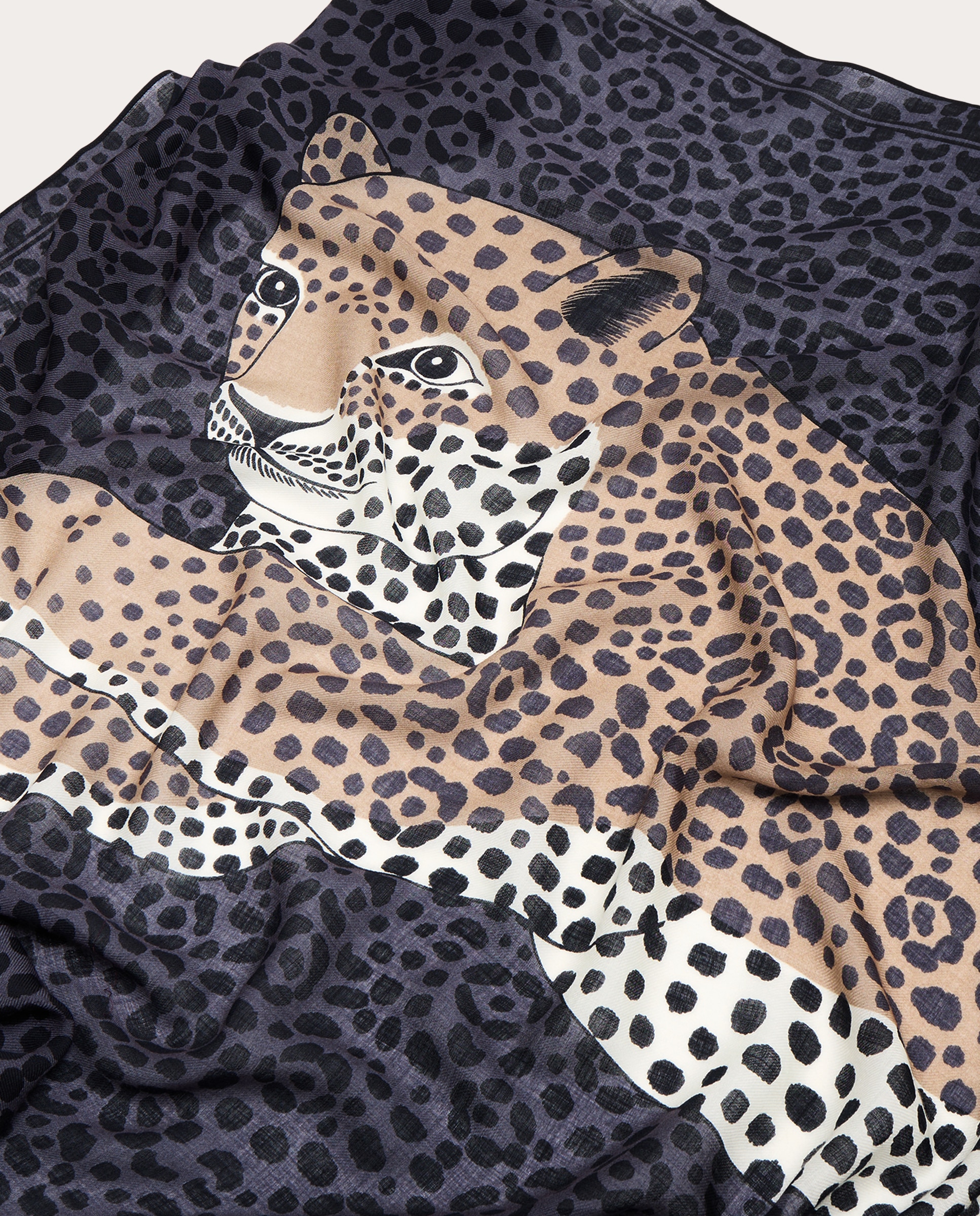 Imagen 2 de Bufanda Felis de lana - Gris Gris