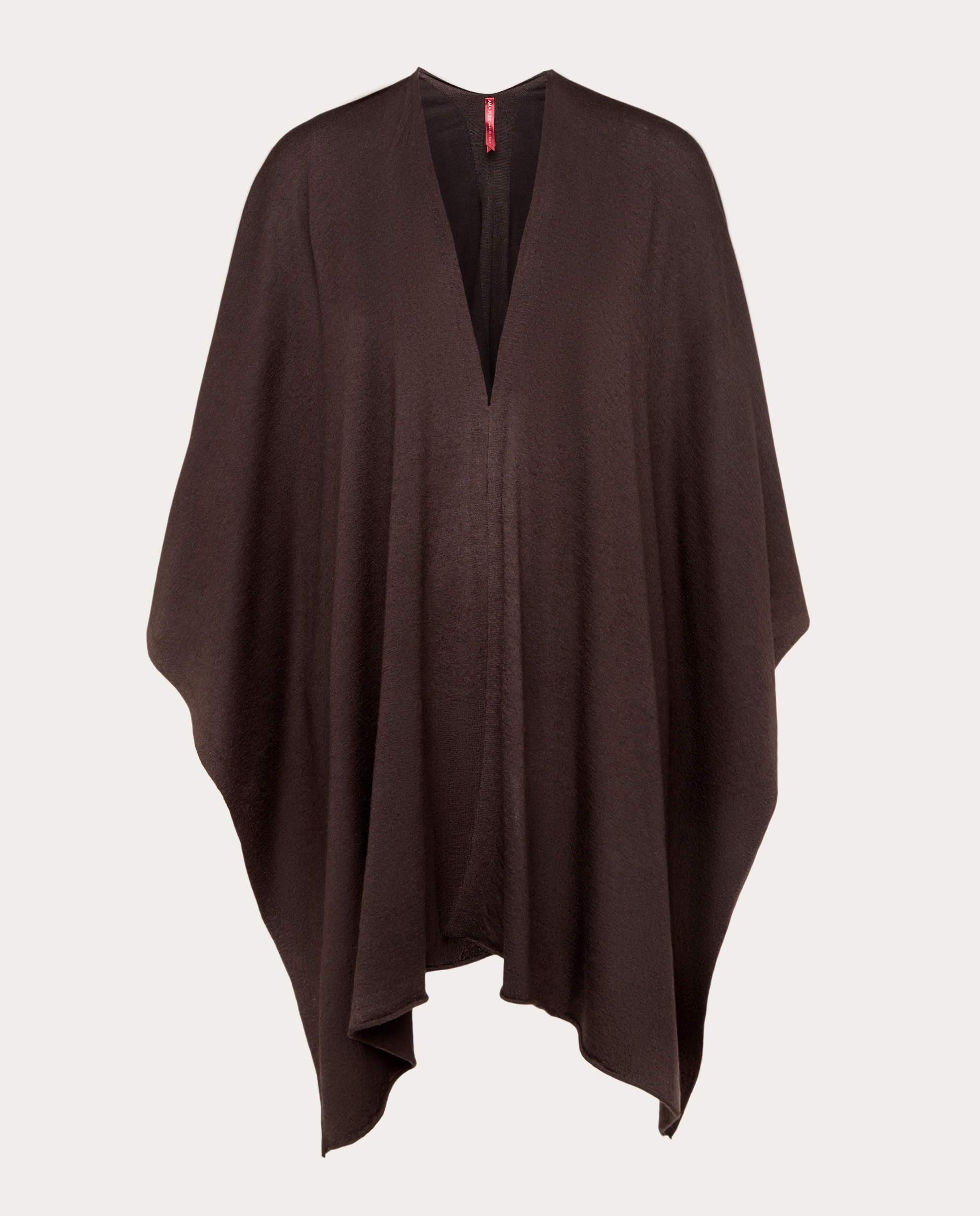 Imagen 1 de Capa de punto de cashmere Marrón oscuro