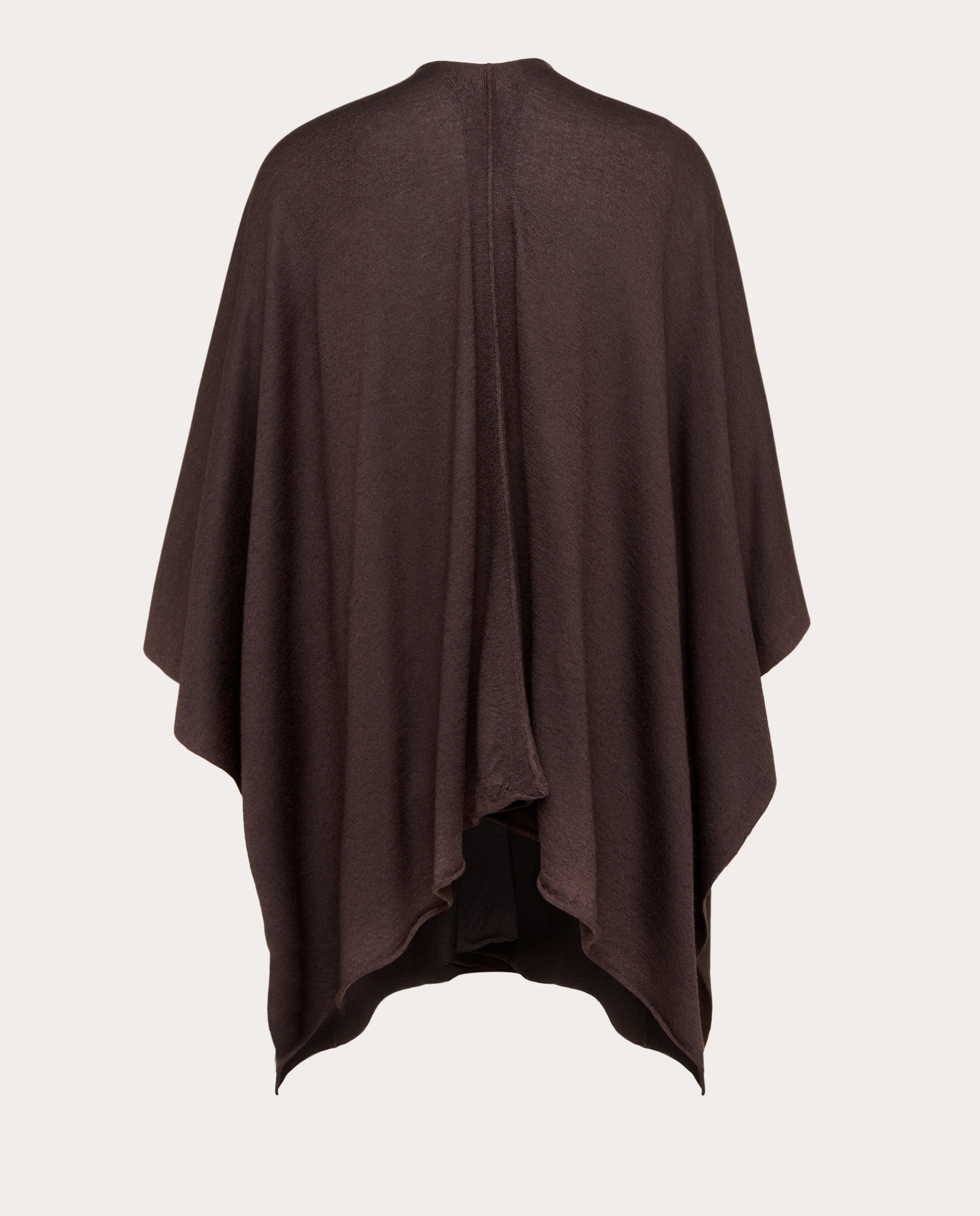 Imagen 2 de Capa de punto de cashmere - Marrón oscuro Marrón oscuro