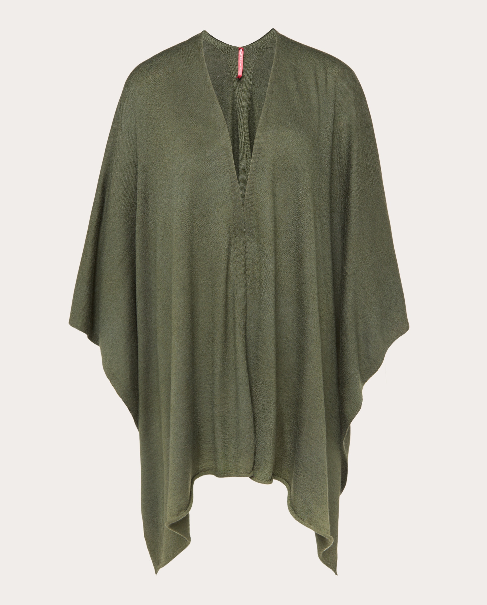 Imagen 0 de Capa de punto de cashmere Verde militar