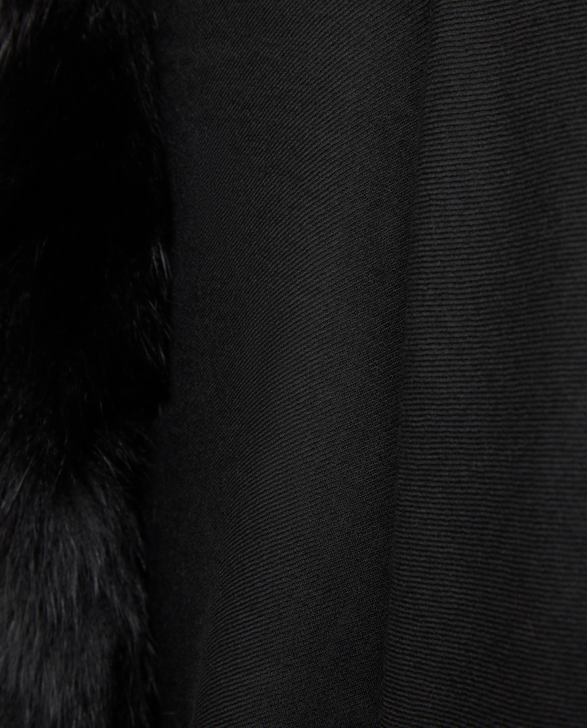 Imagen 3 de Capa Double negra con pelo de zorro - Negro Negro