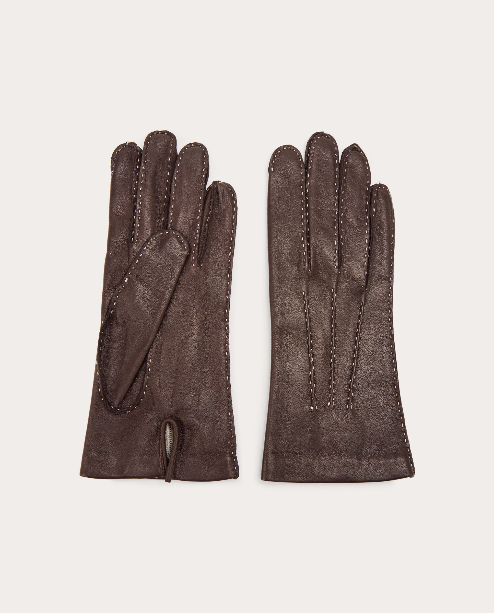 Imagen 1 de Guantes Suecia de piel - Marrón oscuro Marrón oscuro