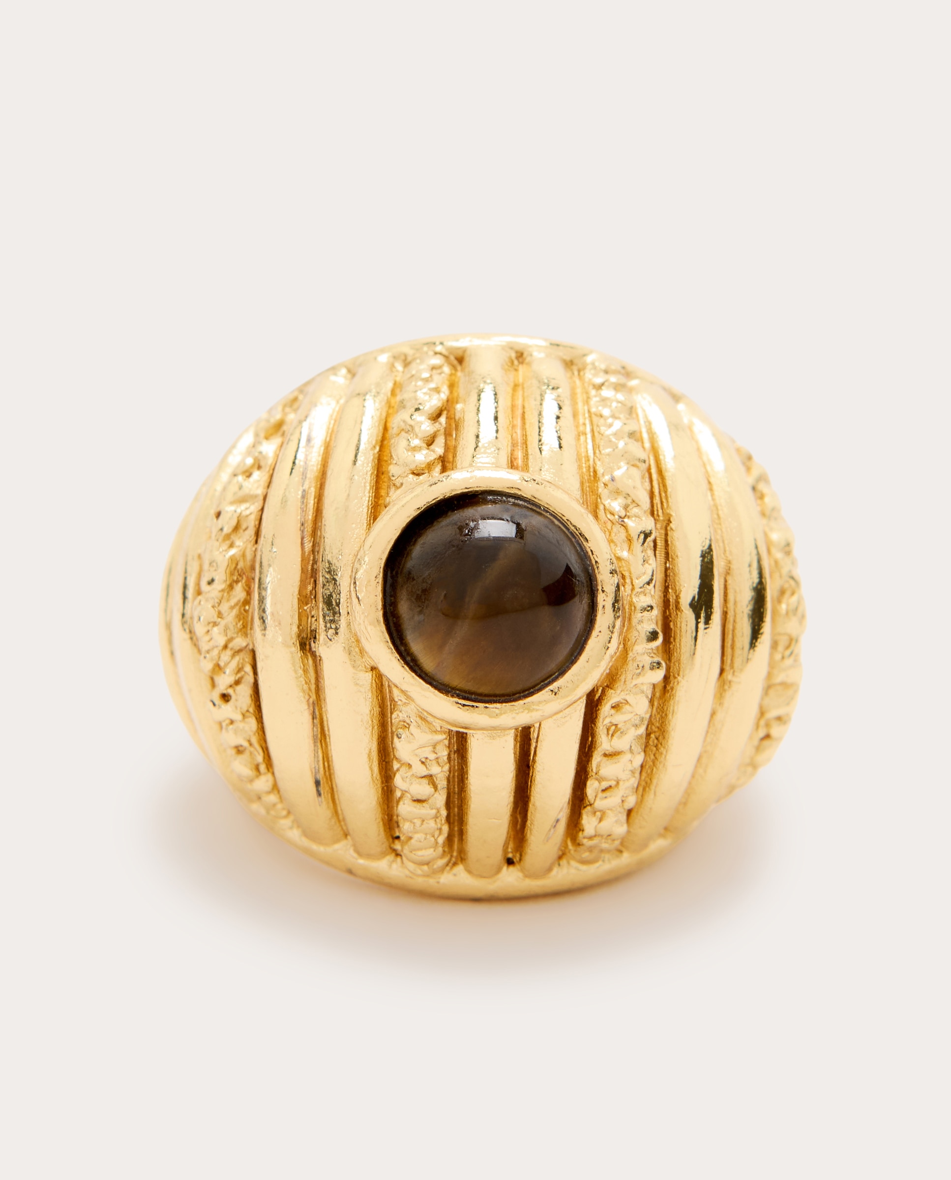 Anillo Reef de metal dorado con piedra - Oro Oro-2