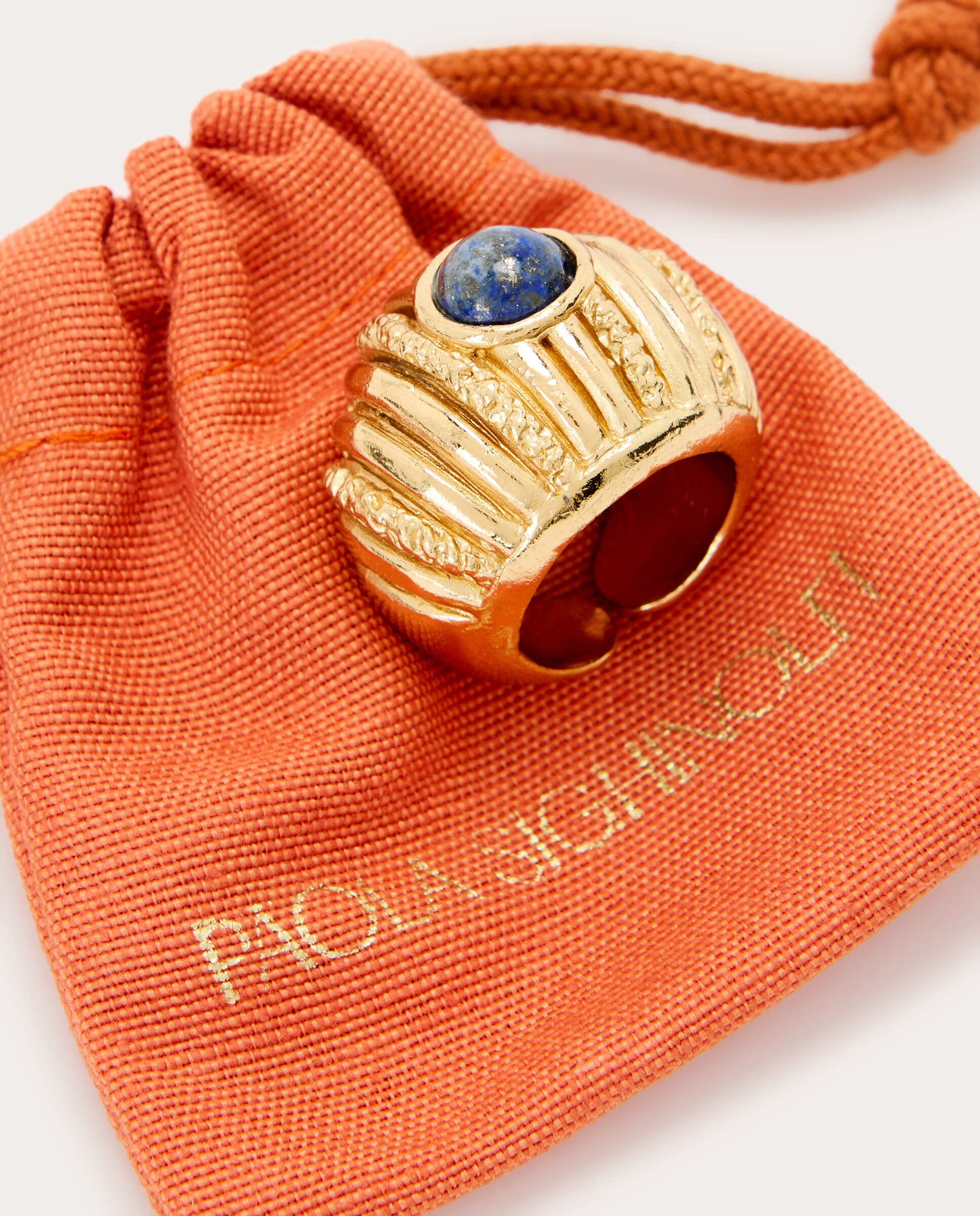 Anillo Reef de metal dorado con piedra - Oro Oro-3