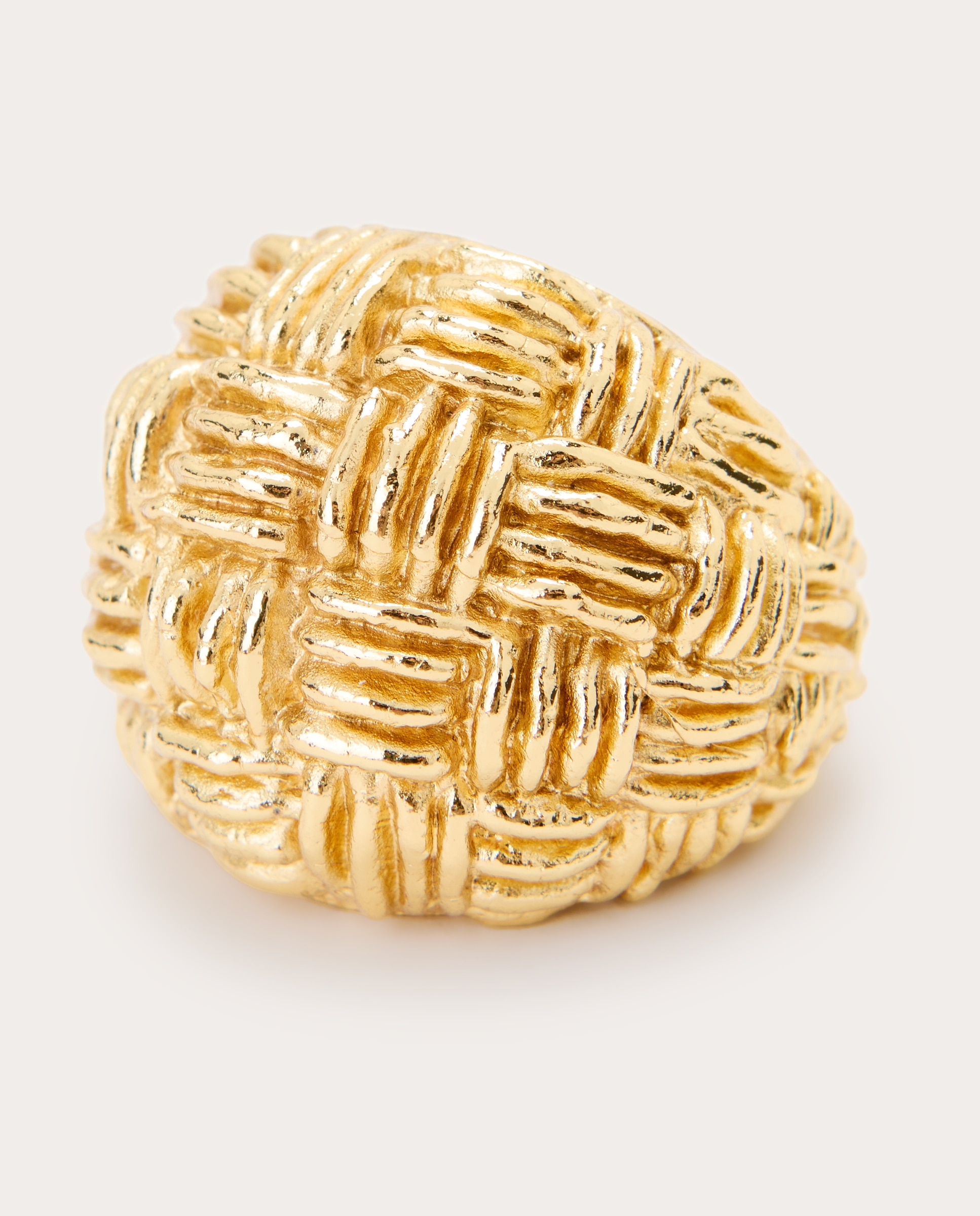 Anillo Ilsa de metal dorado texturizado - Oro Oro-2