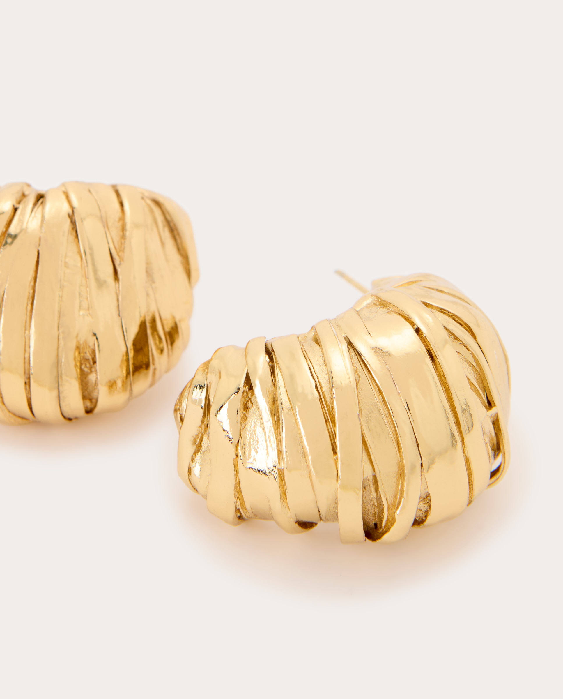 Pendientes Blass de metal dorado texturizado - Oro Oro-2