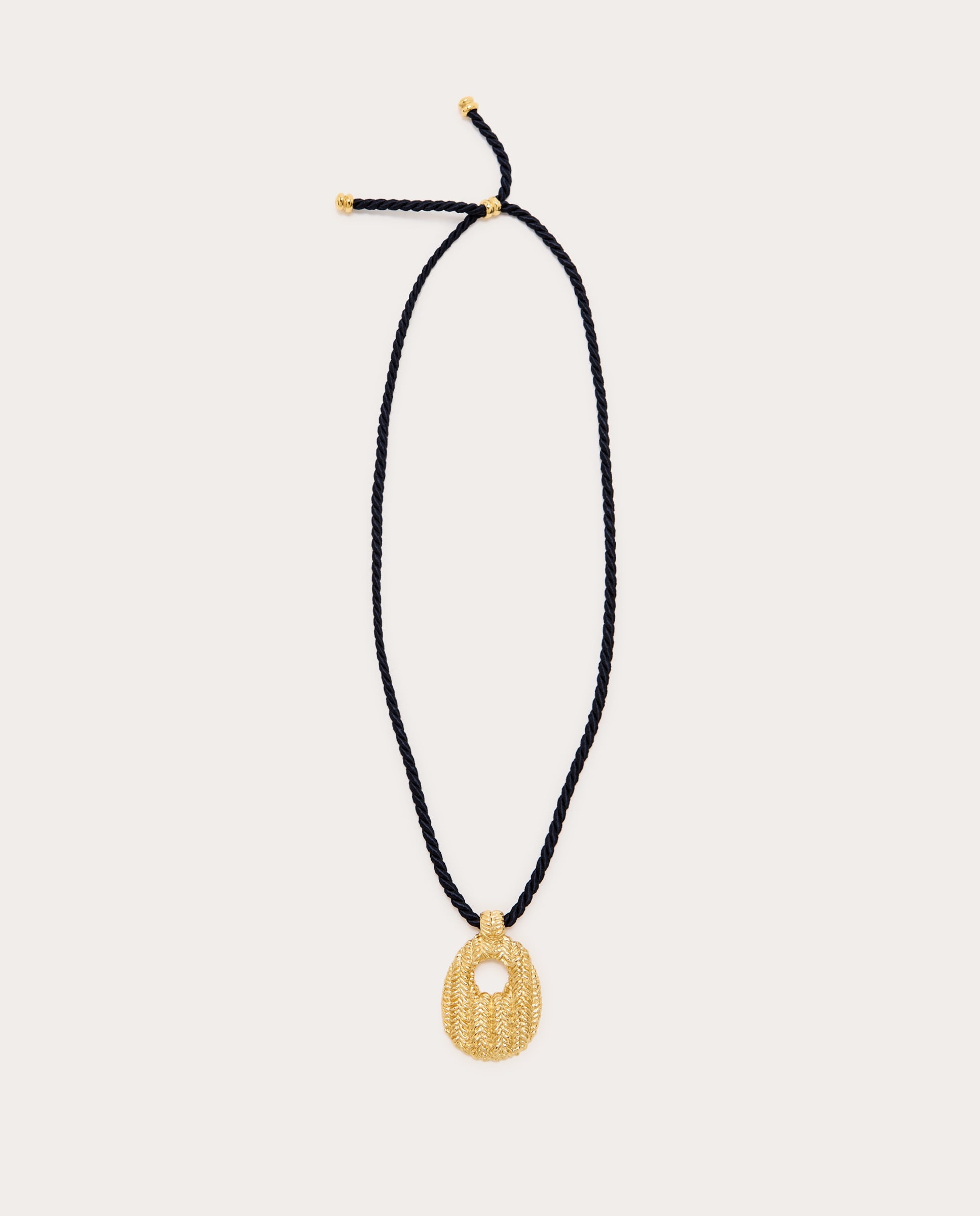 Colgante Manuela de metal dorado texturizado - Oro Oro-1