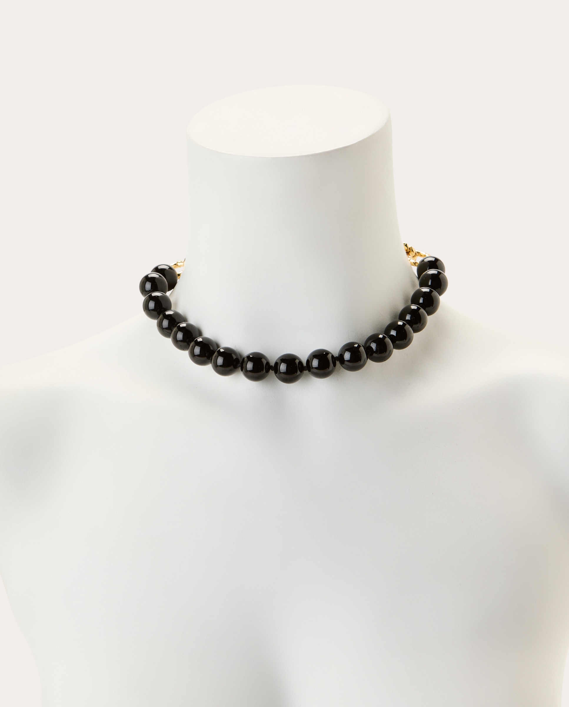 Collar Kim con cuentas de resina y cadena dorada - Oro Oro-3