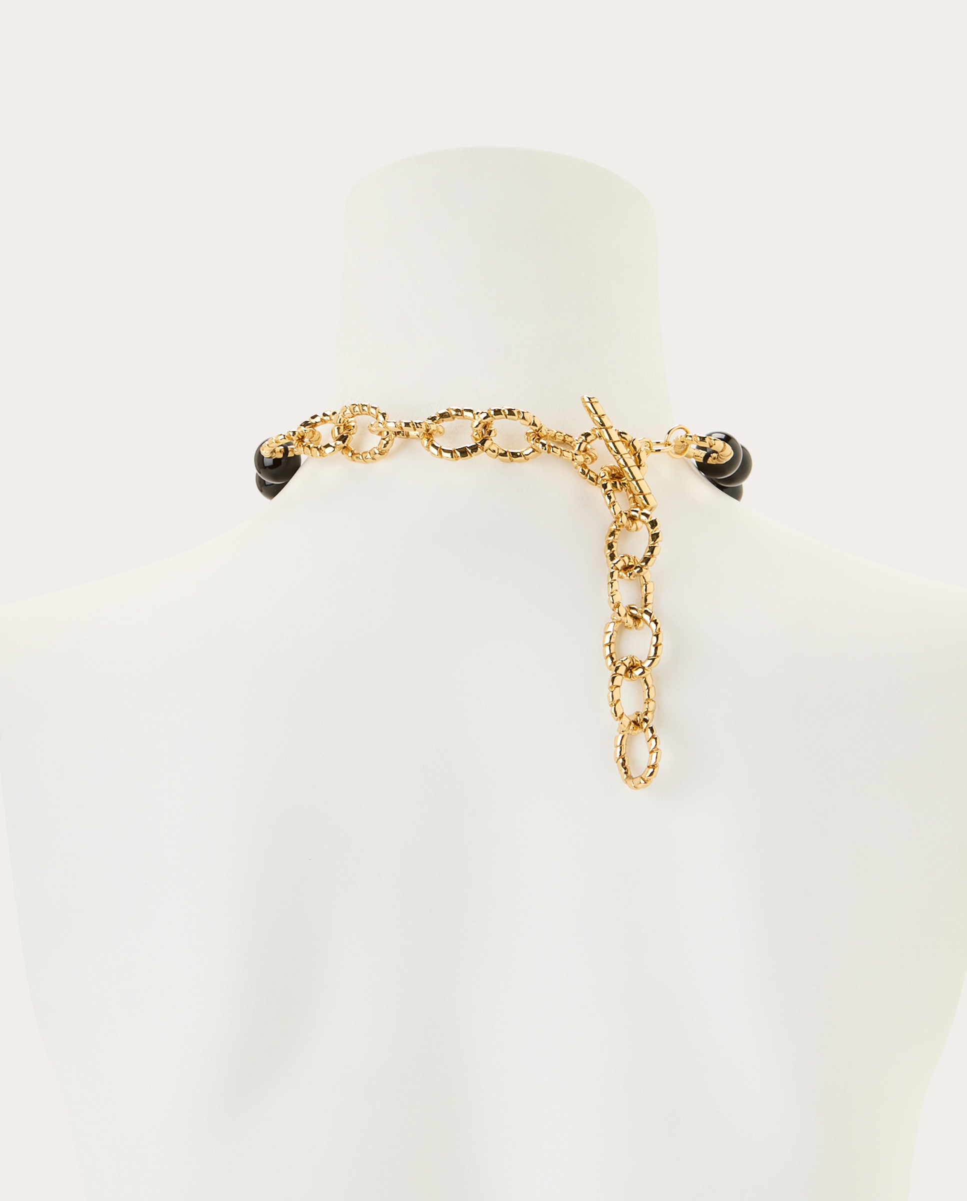 Collar Kim con cuentas de resina y cadena dorada - Oro Oro-4