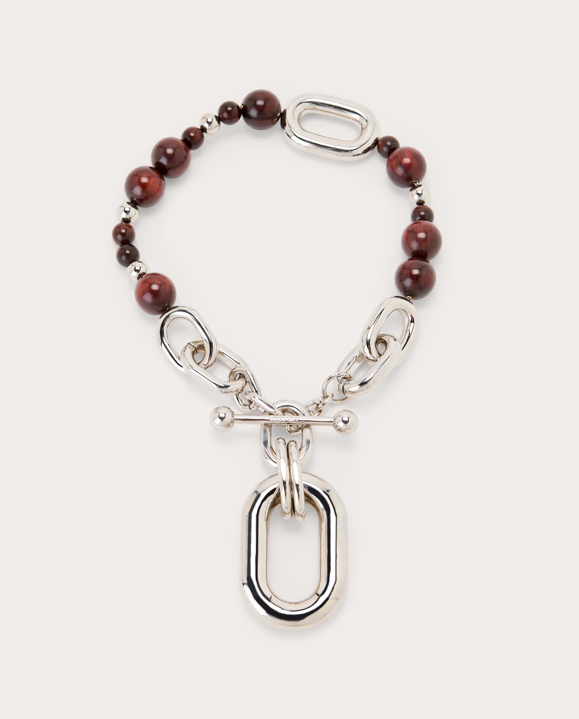 Collar de cuentas y eslabones XL Link - Plata Plata-1