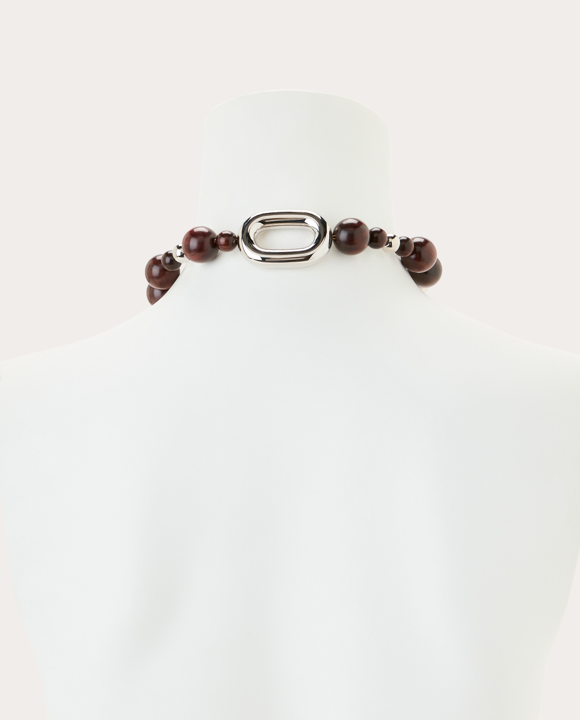 Collar de cuentas y eslabones XL Link - Plata Plata-4
