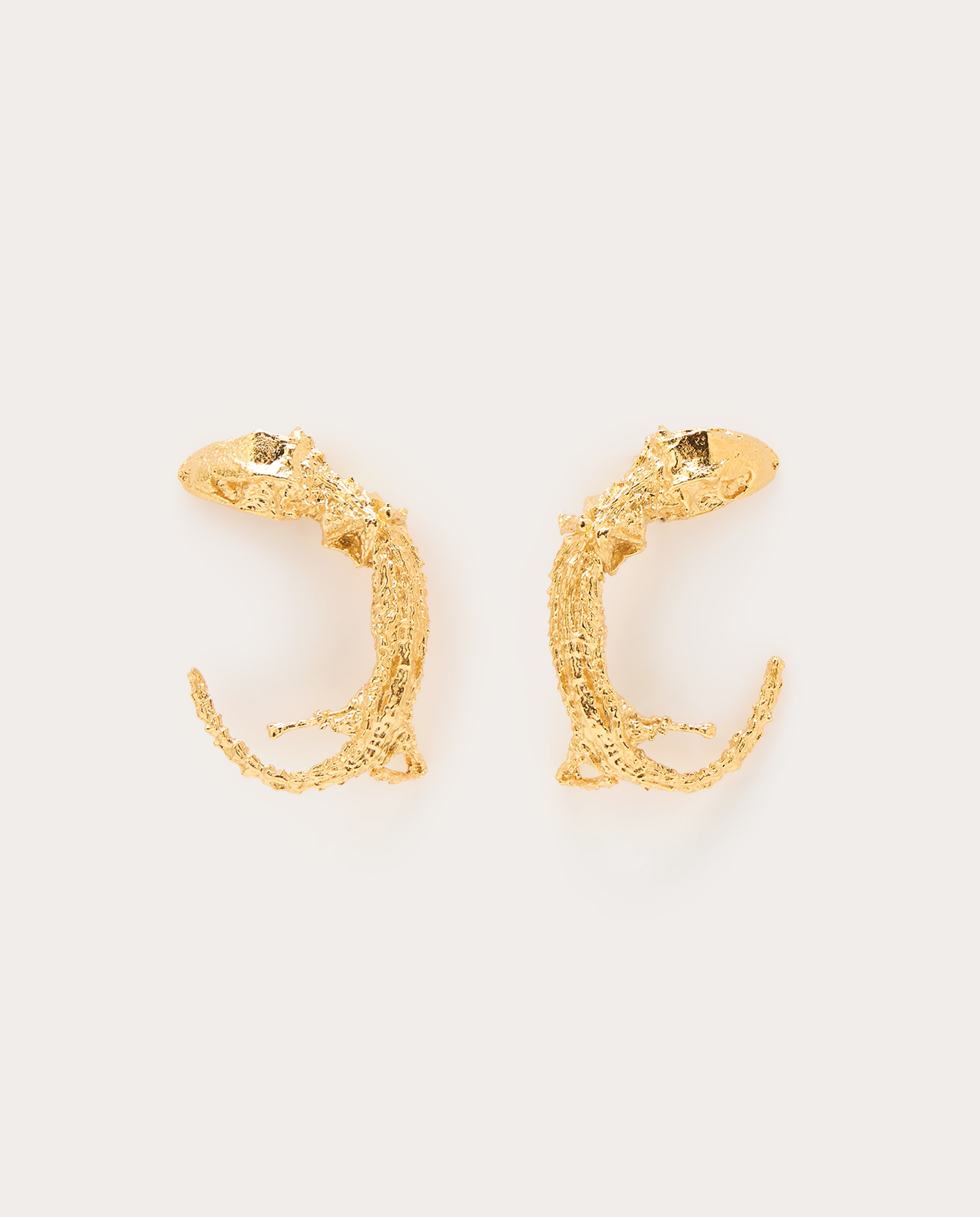 Imagen 1 de Aros salamandra de inspiración fantástica Oro