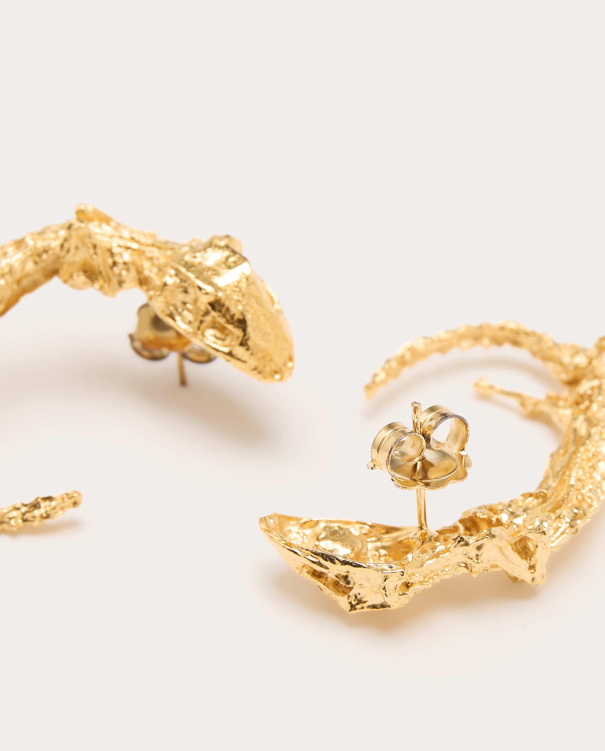 Imagen 2 de Aros salamandra de inspiración fantástica - Oro Oro