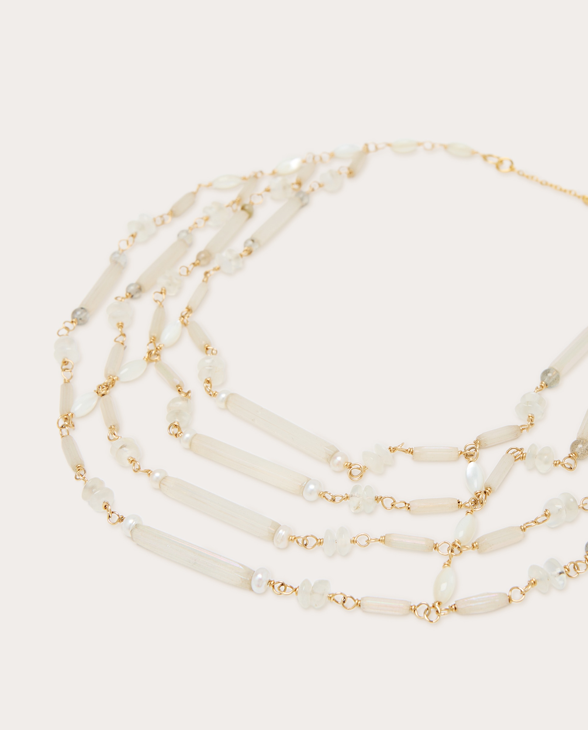 Choker celestial con perlas y cristales - Oro Oro-1