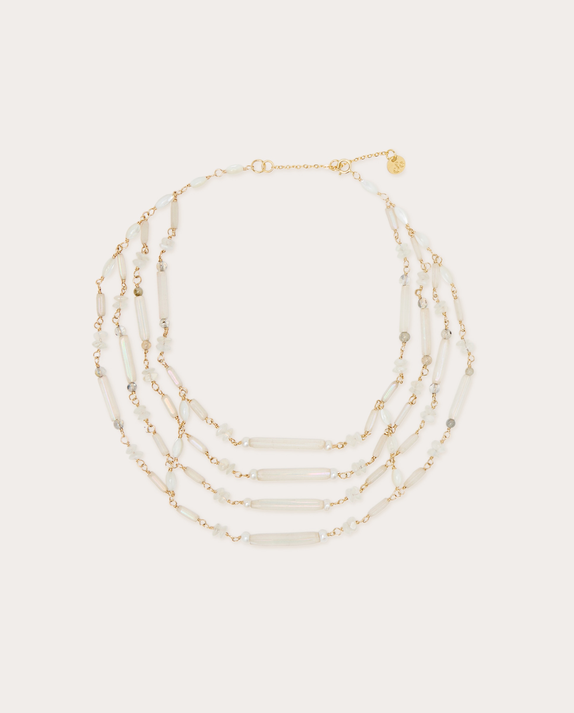 Choker celestial con perlas y cristales - Oro Oro-2
