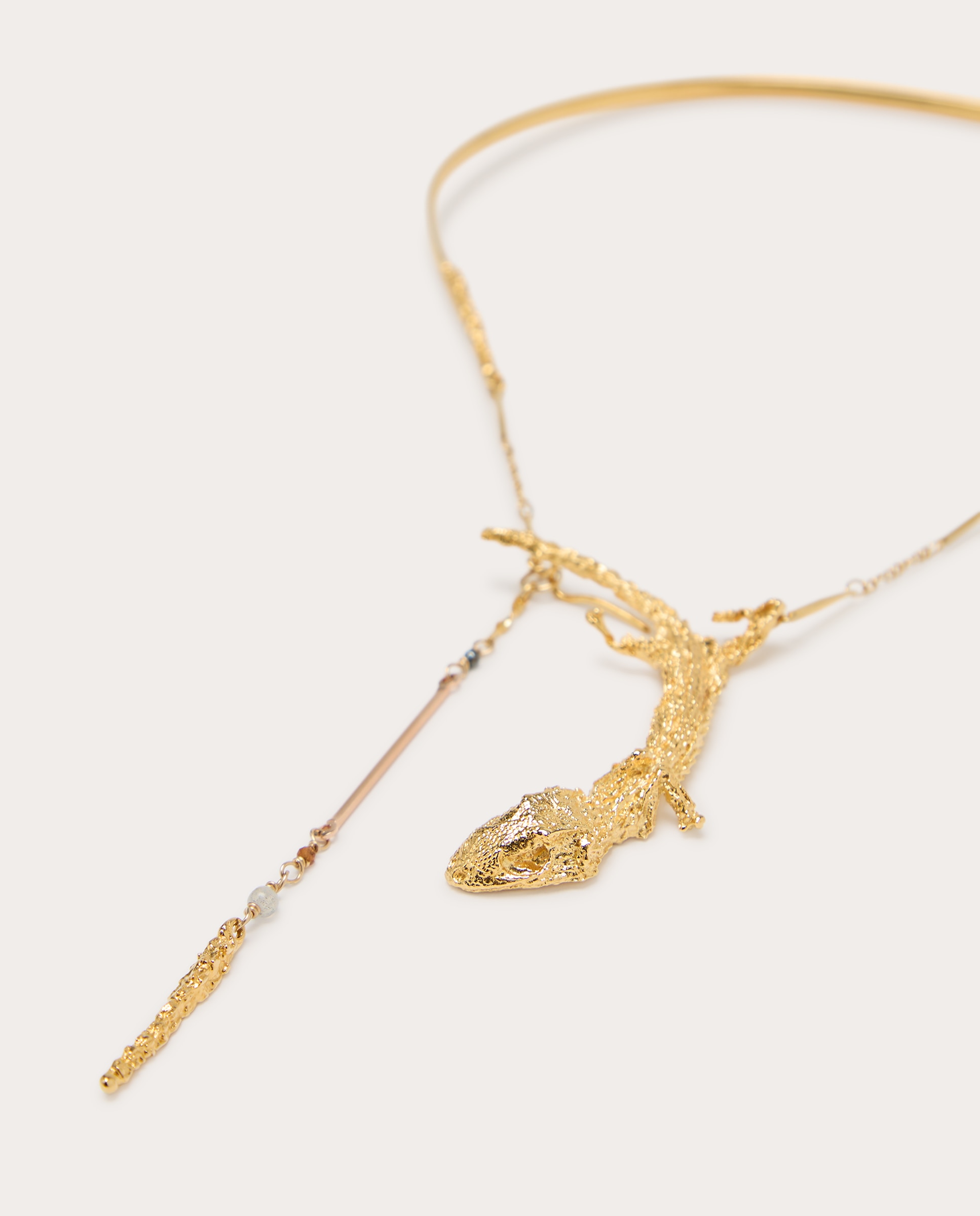 Choker salamandra de inspiración fantástica - Oro Oro-1