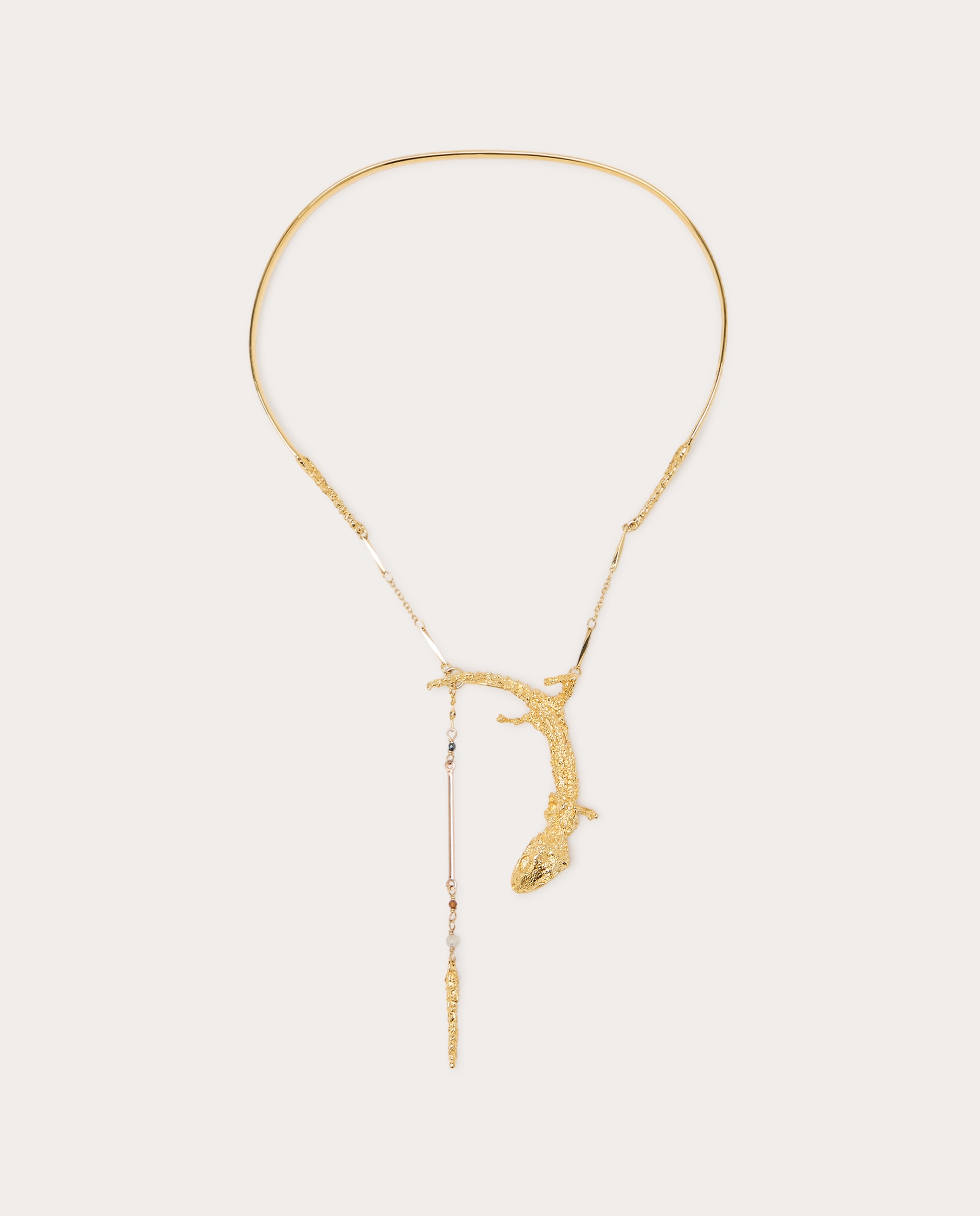 Choker salamandra de inspiración fantástica - Oro Oro-2