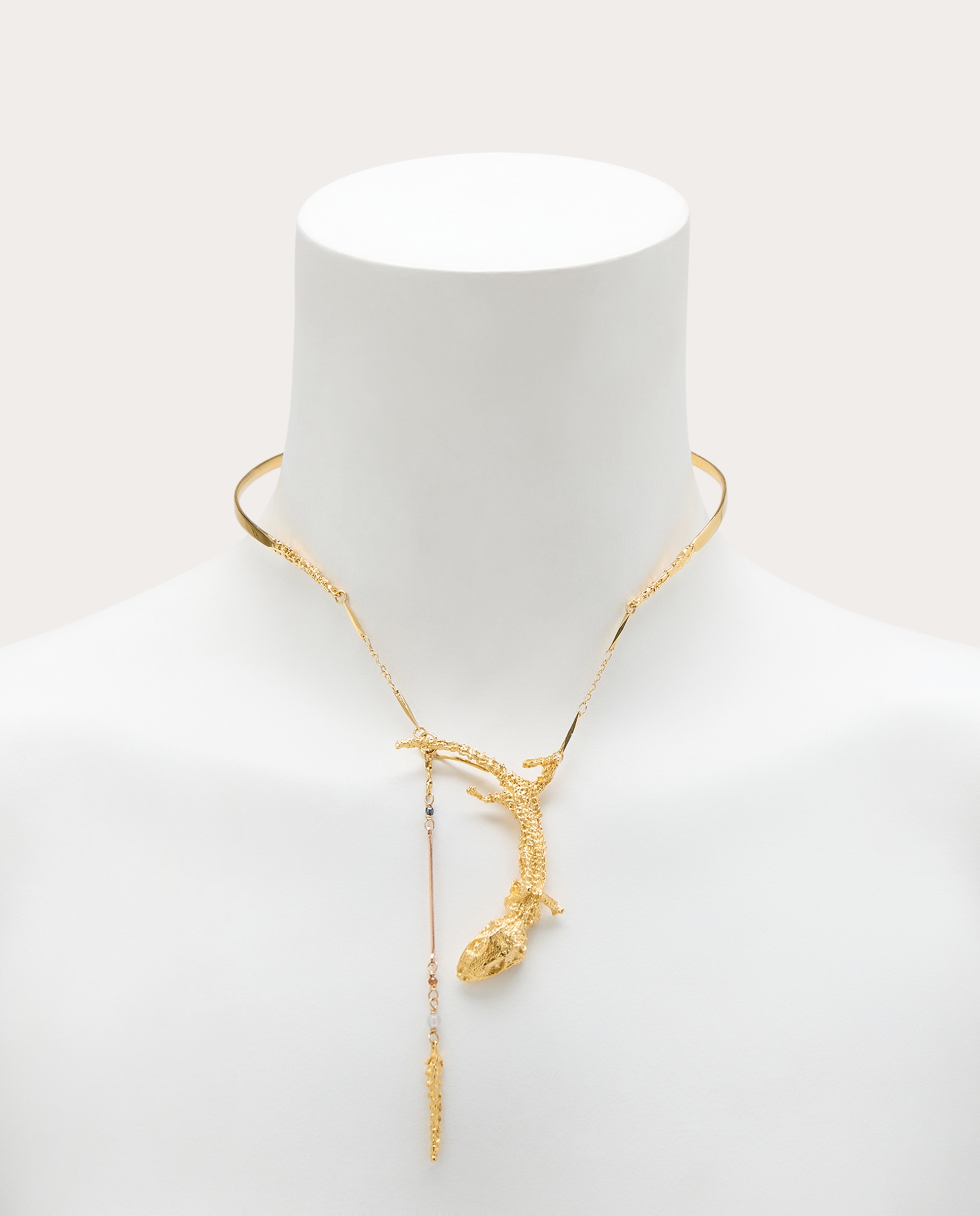 Choker salamandra de inspiración fantástica - Oro Oro-3