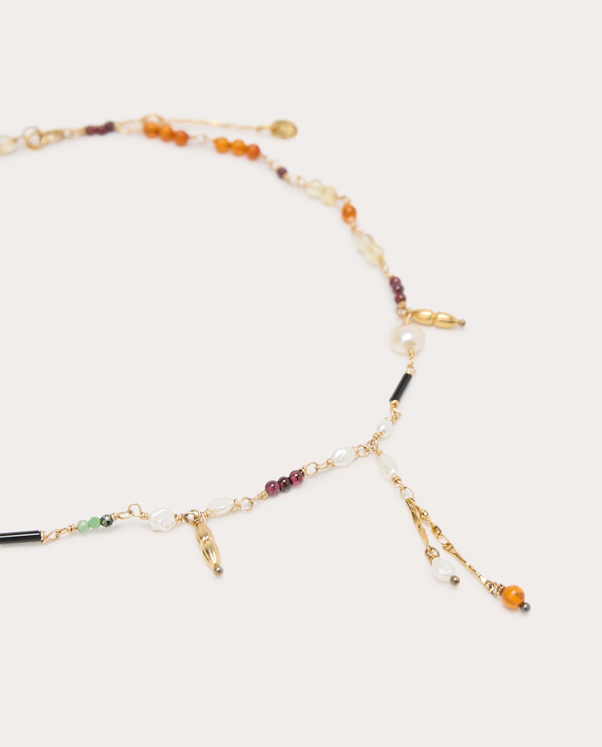 Collar de piedras naturales multicolor - Oro Oro-1