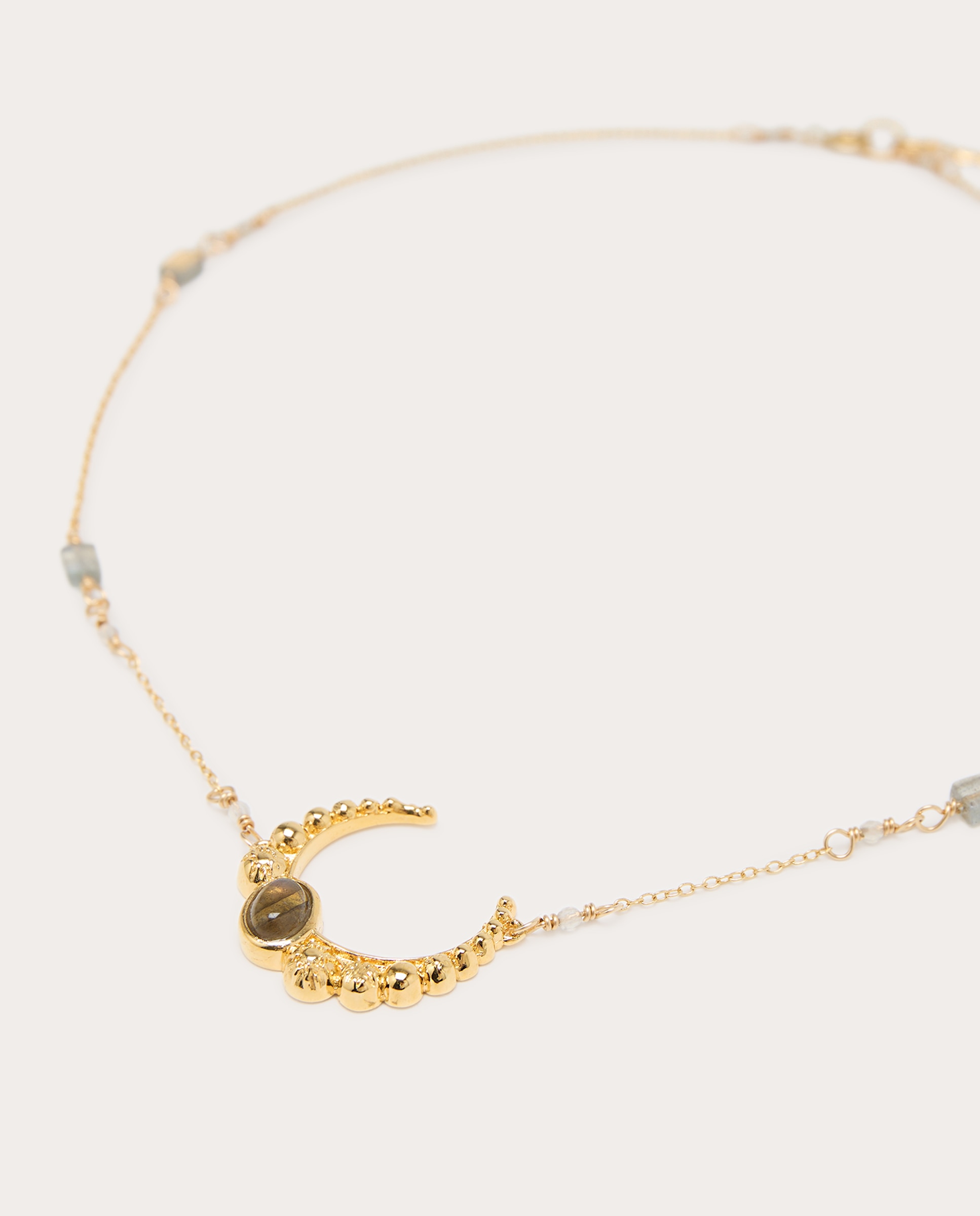 Collar lunar con labradorit - Oro Oro-1