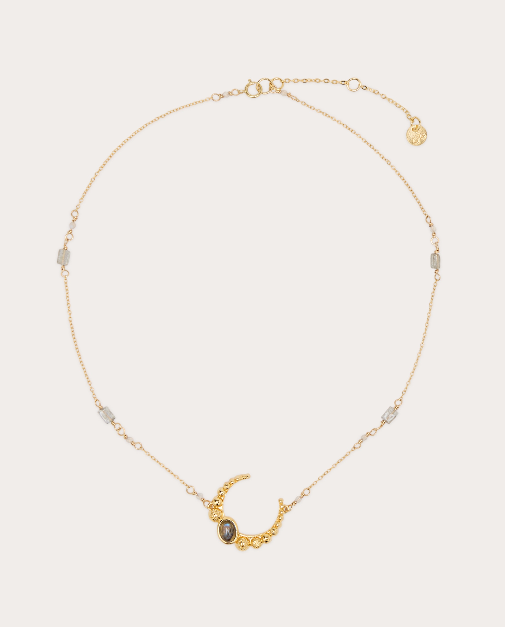 Collar lunar con labradorit - Oro Oro-2
