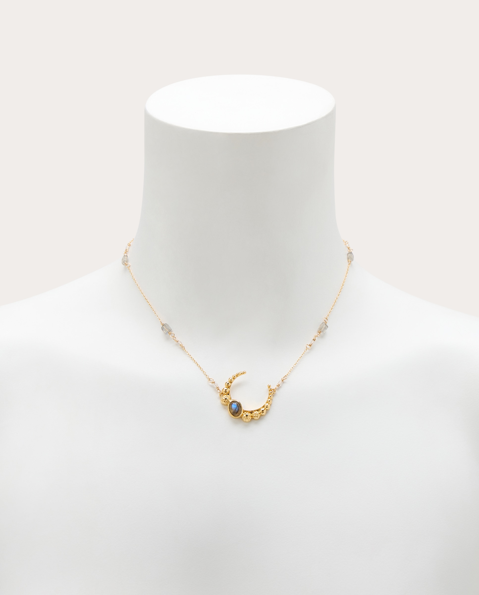 Collar lunar con labradorit - Oro Oro-3