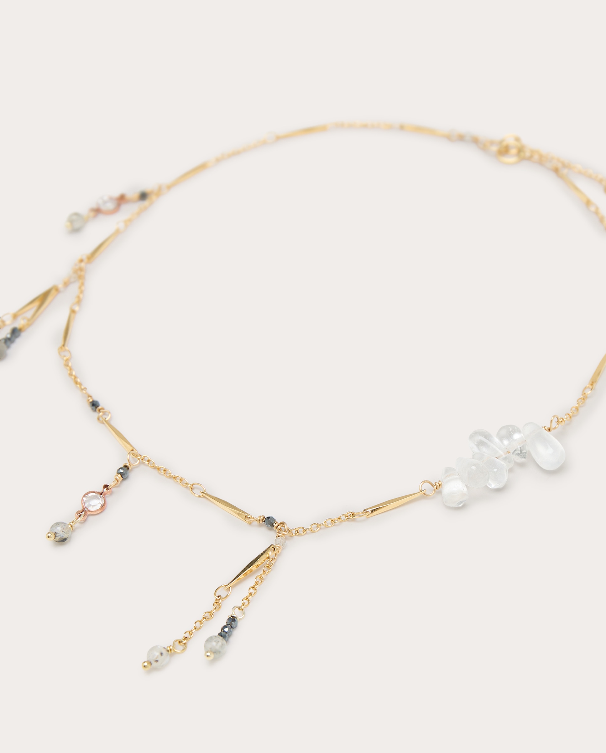 Collar celestial con gemas naturales - Oro Oro-1
