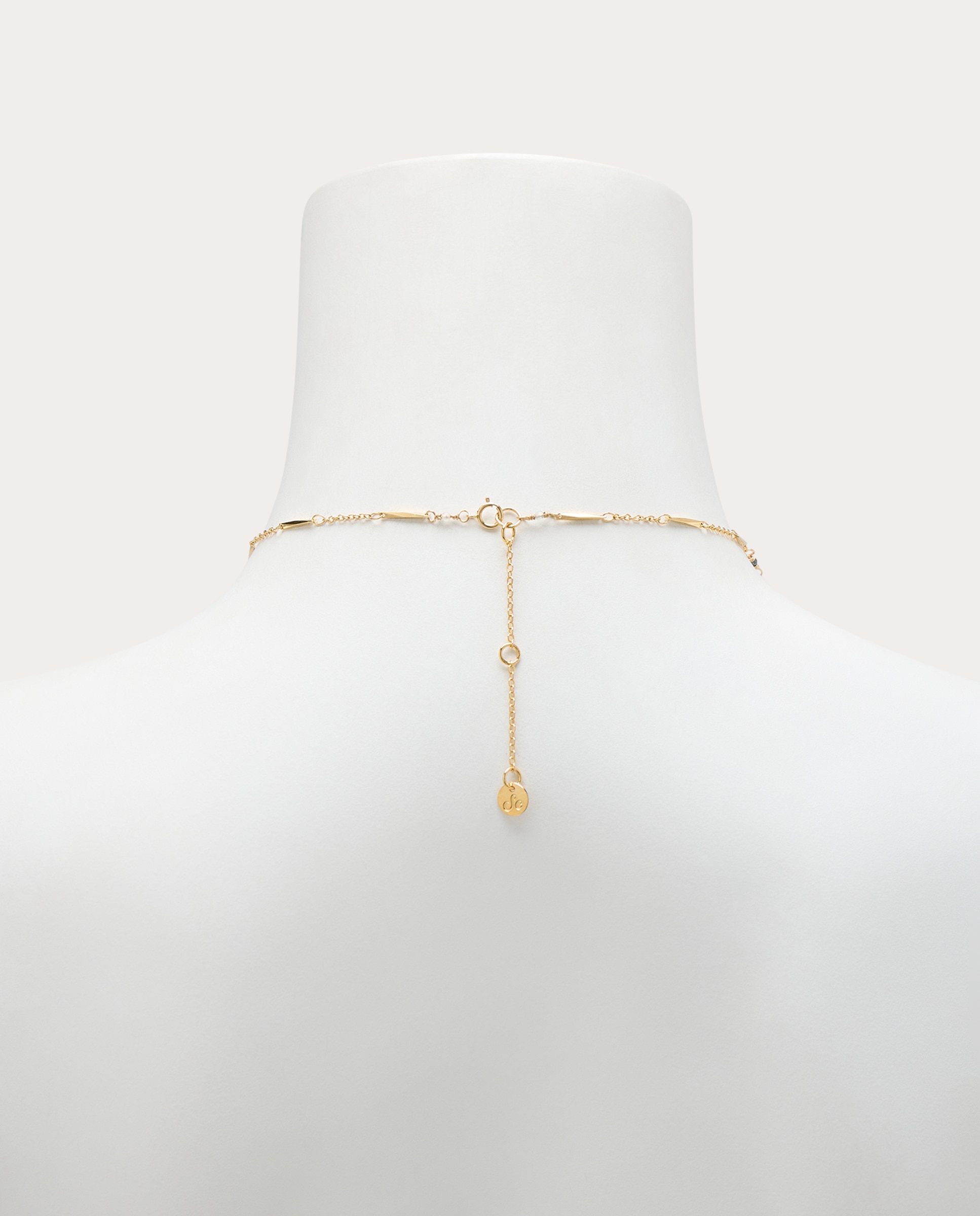 Collar celestial con gemas naturales - Oro Oro-4