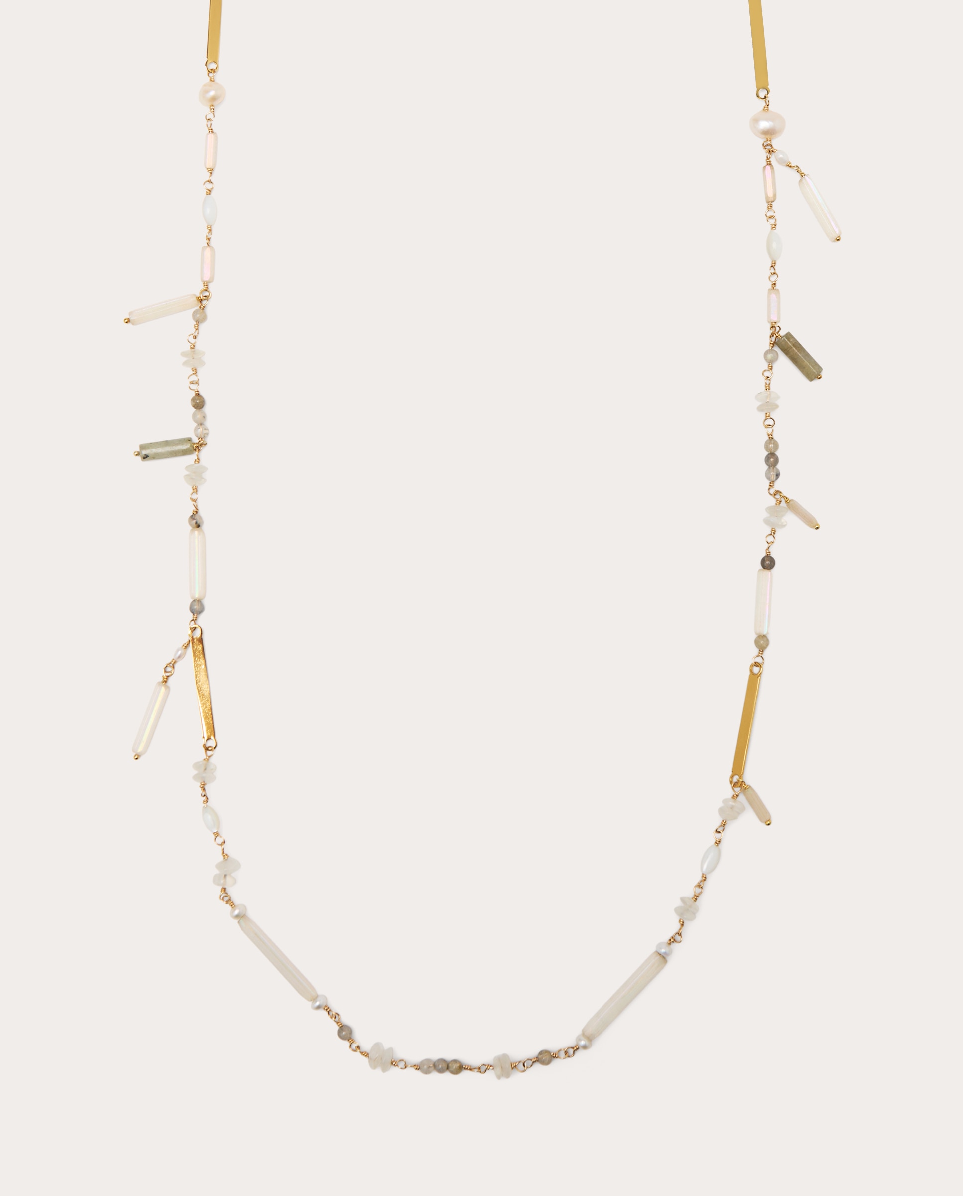 Collar lunar de piedras y cristales - Oro Oro-2