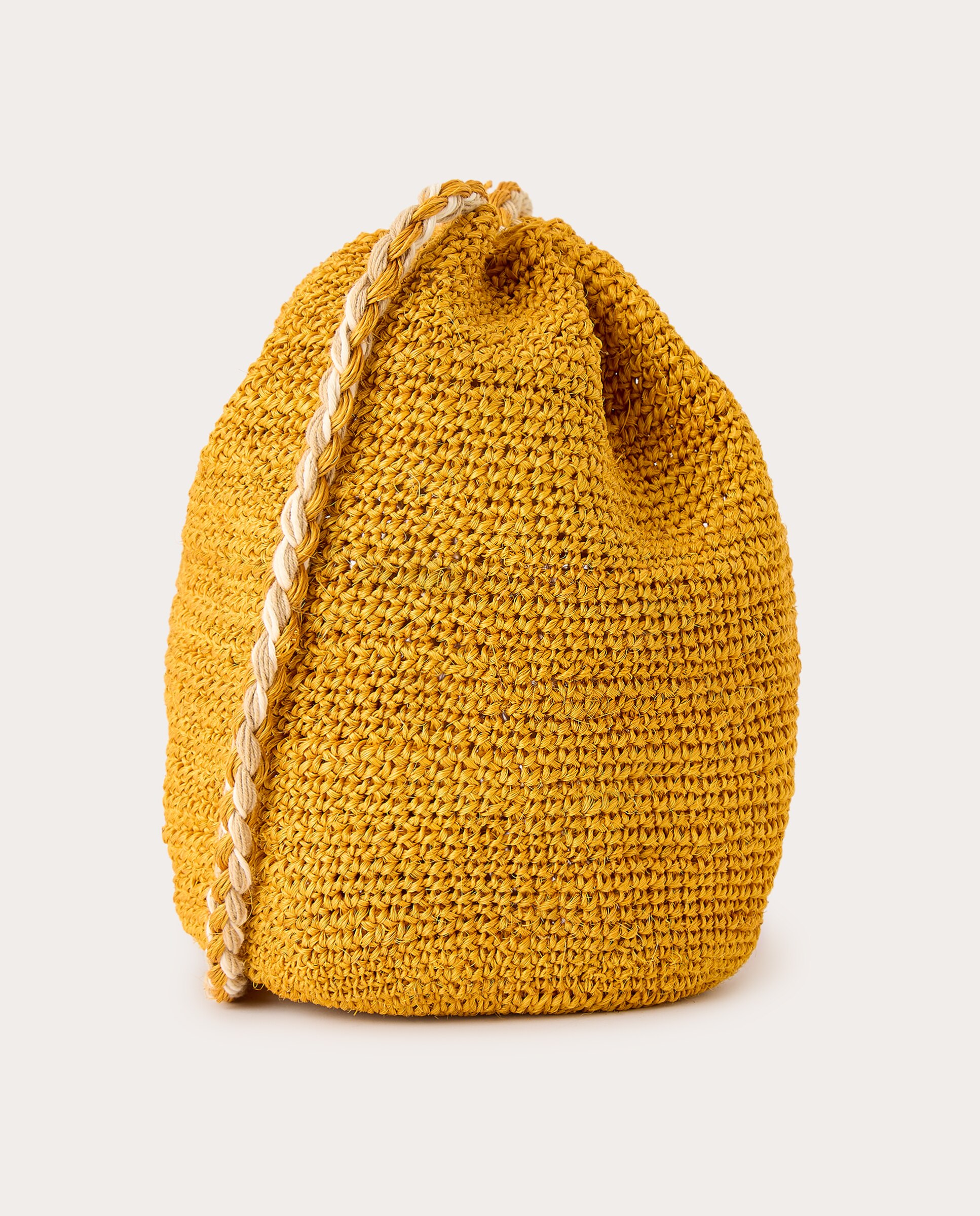 Bolso de rafia liso - Amarillo Amarillo-2