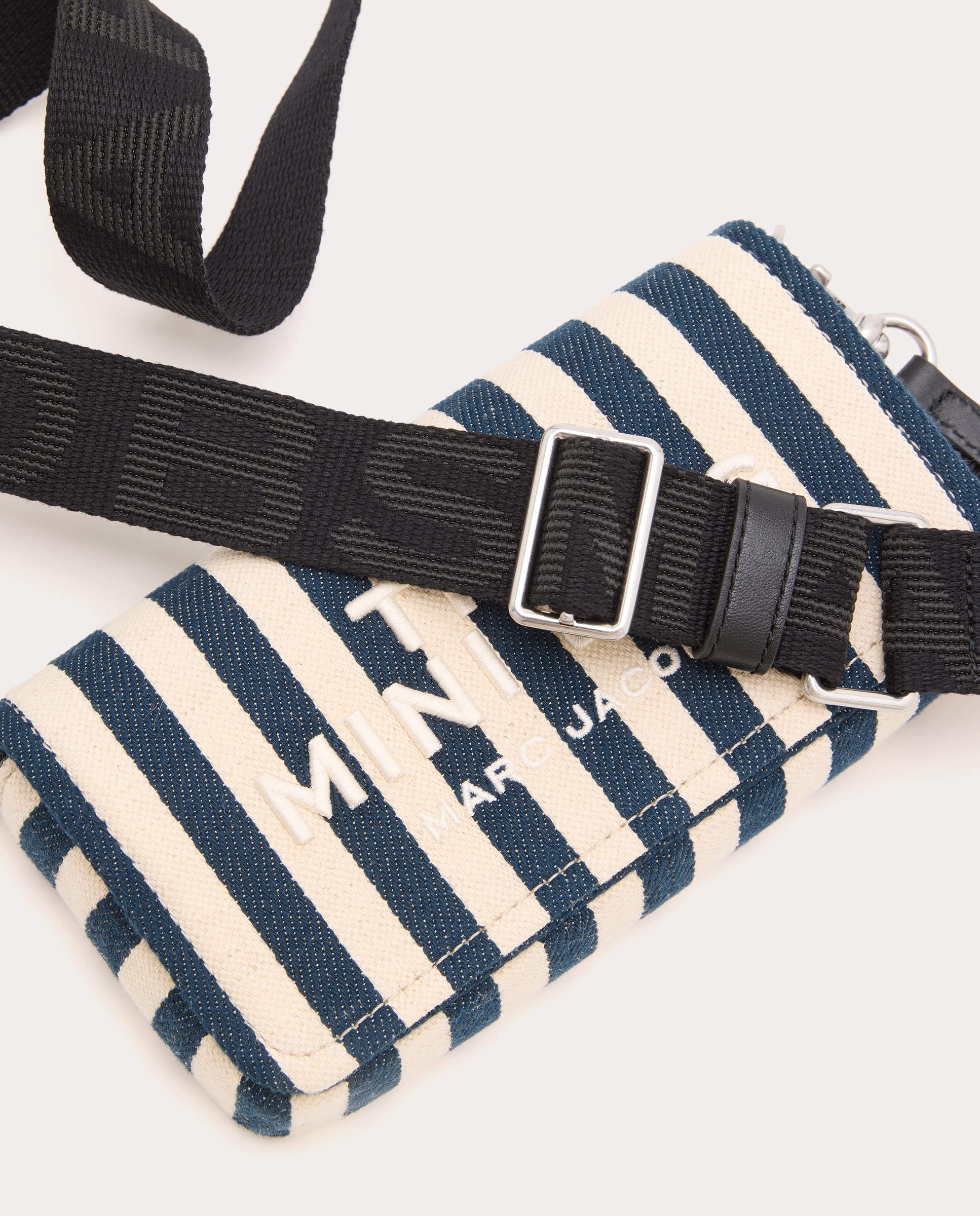 Mala a Tiracolo Mini Bag Stripe Canvas Azul-4