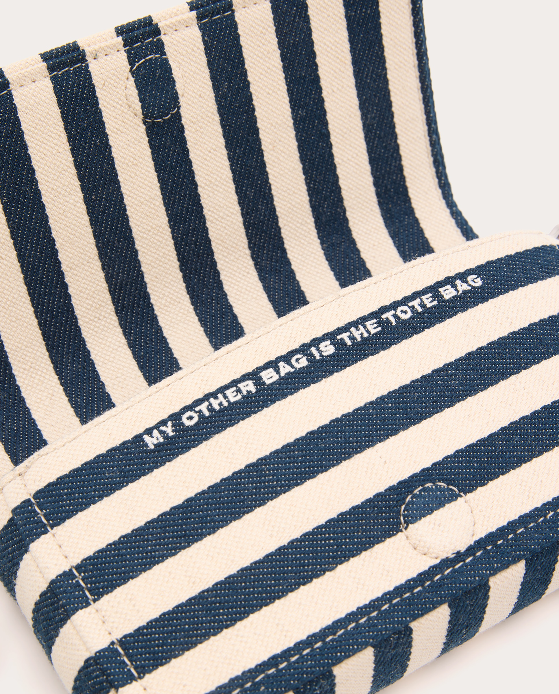 Mala a Tiracolo Mini Bag Stripe Canvas Azul-6