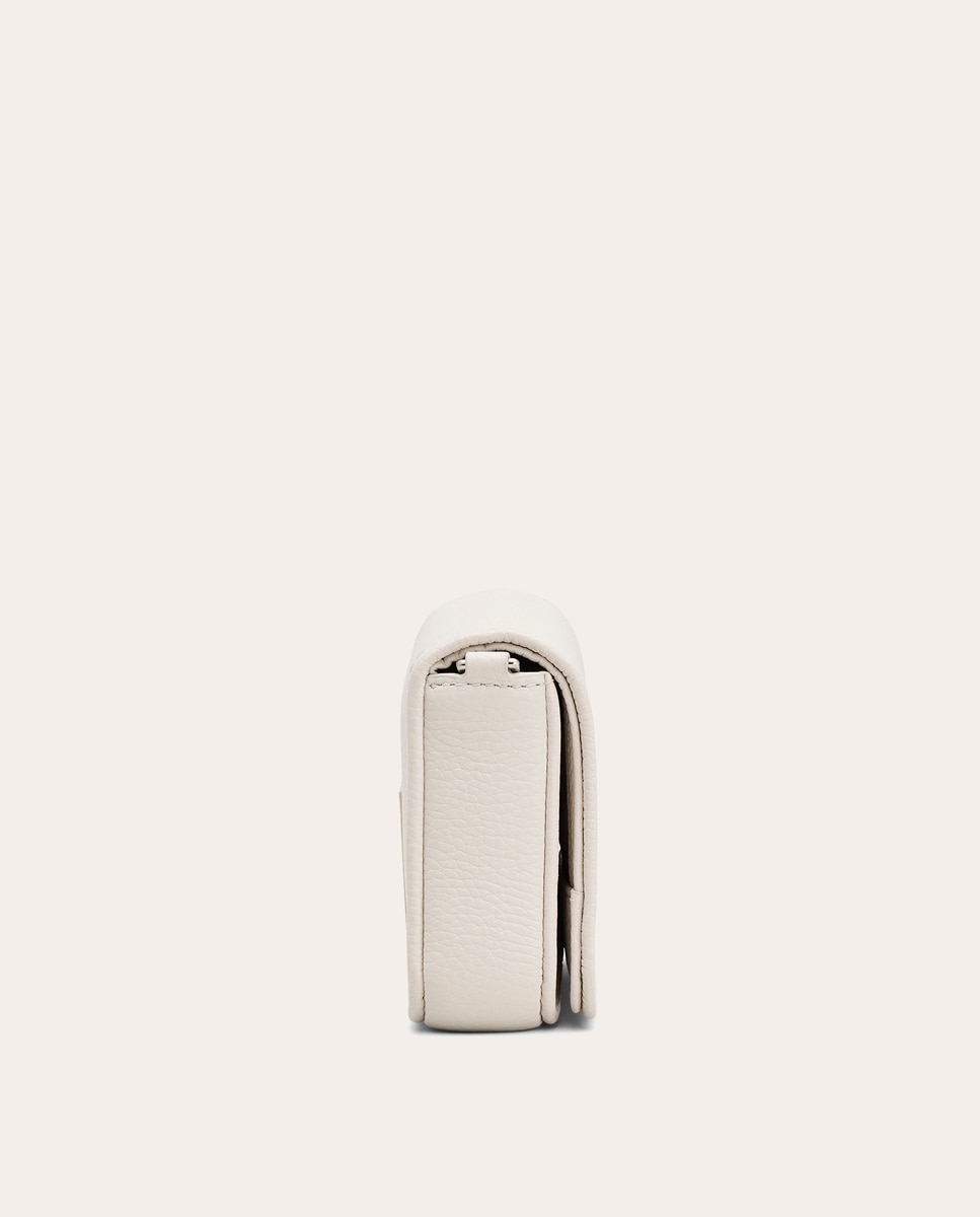 Mala a Tiracolo Mini Crossbody em Pele Branco-5