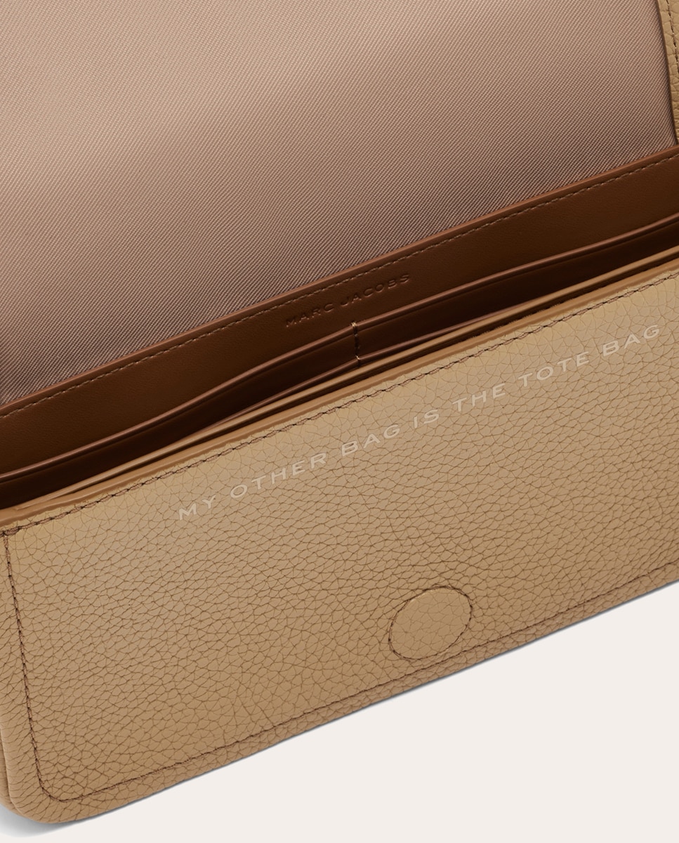Mala a Tiracolo Mini Crossbody em Pele Bege-6
