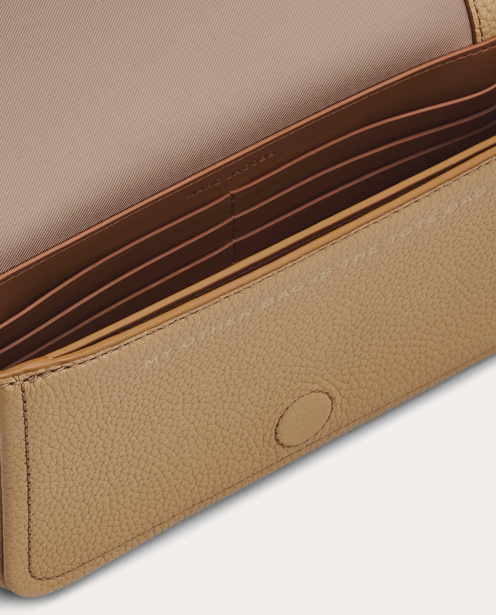 Mala a Tiracolo Mini Crossbody em Pele Bege-10
